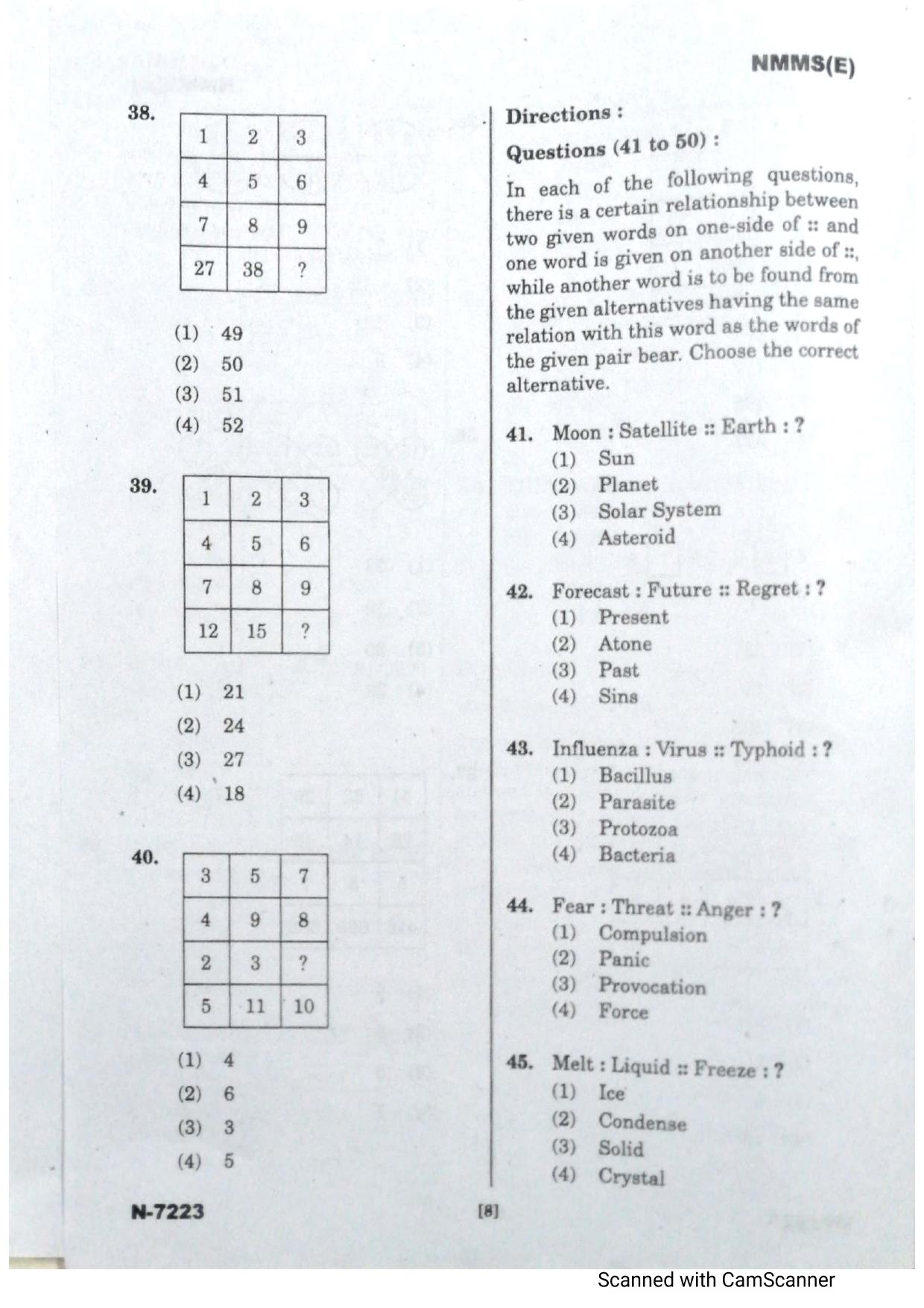 Telangana NMMS Dec 2023 English Question Paper - Page 8