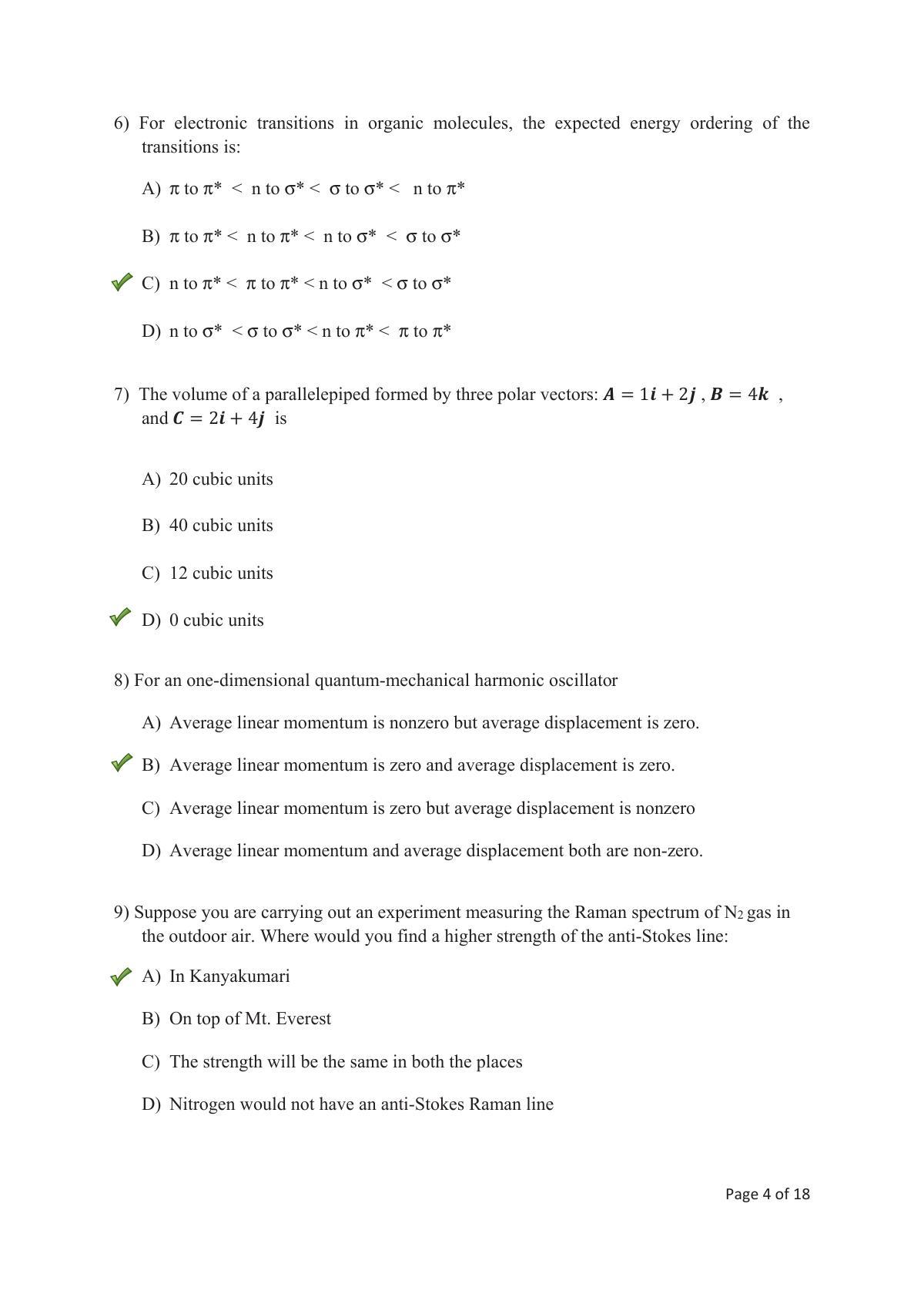 TIFR GS 2018 Chemistry Question Paper - Page 5