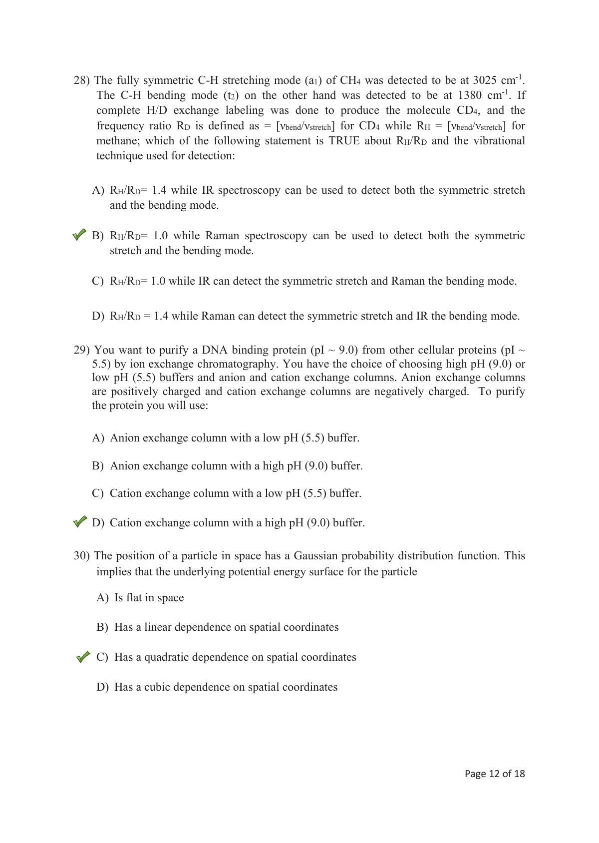 TIFR GS 2018 Chemistry Question Paper - Page 13