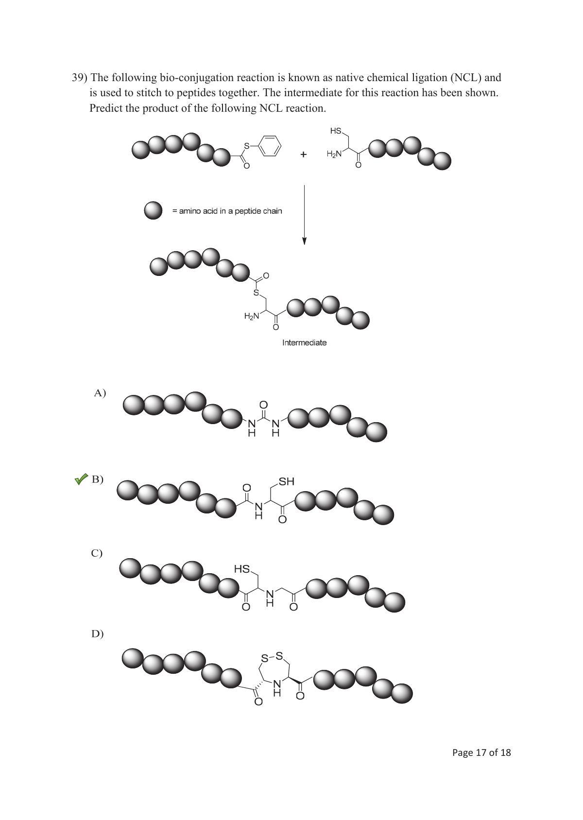 TIFR GS 2018 Chemistry Question Paper - Page 18