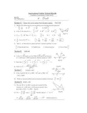 CBSE Worksheets for Class 9 Mathematics Number System Assignment 5