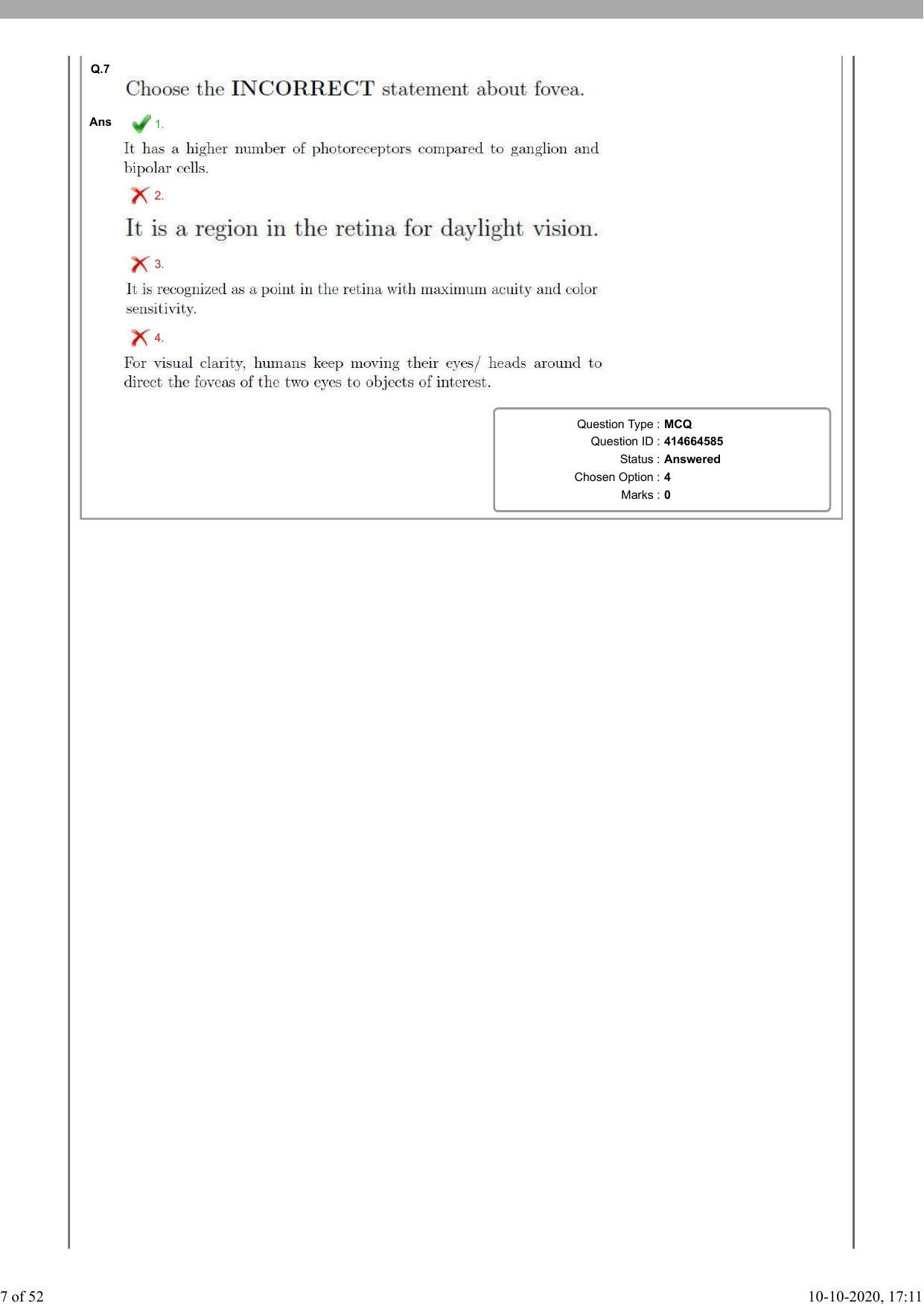 NEST Session II 2020 Question Paper - Page 7