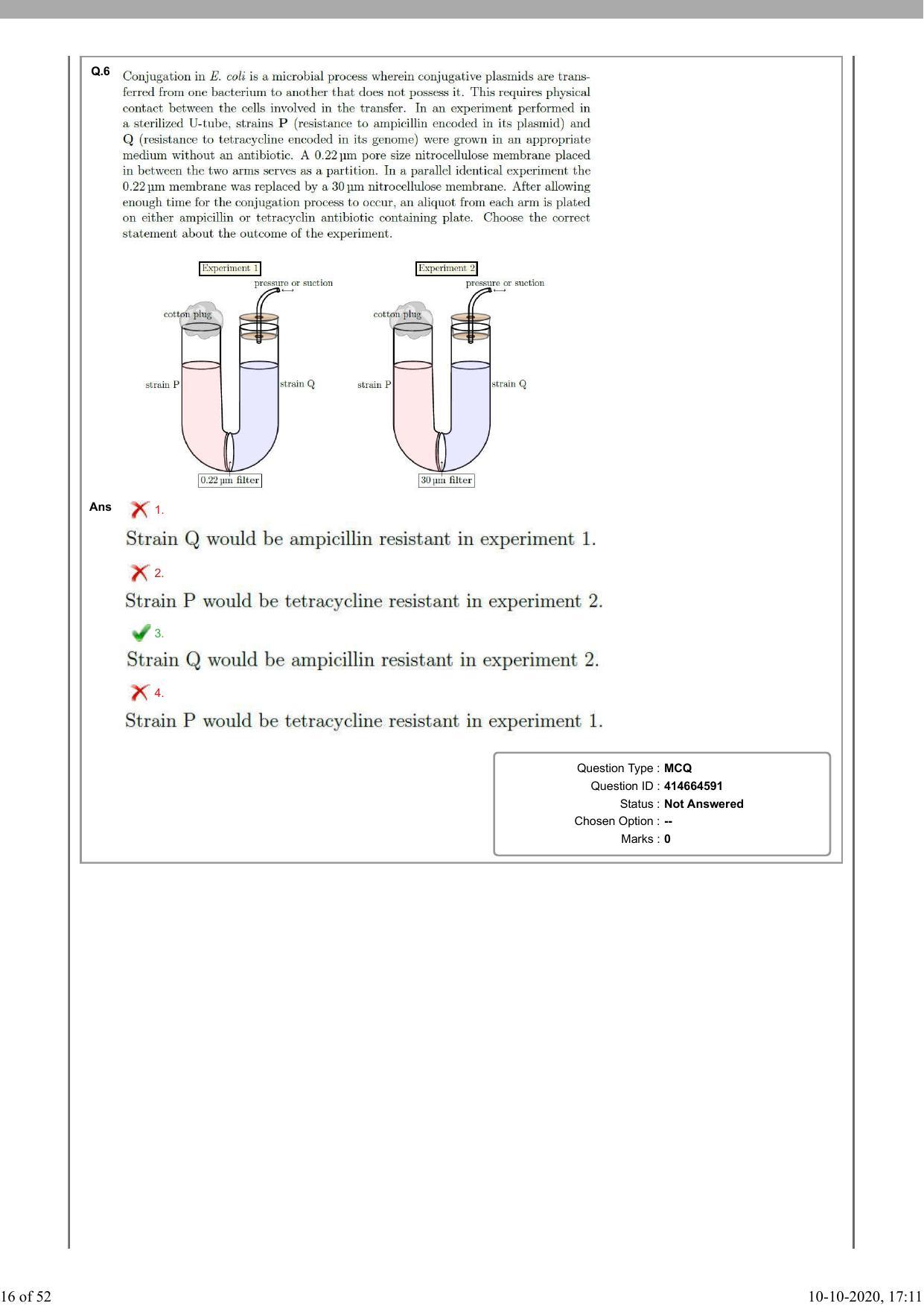 NEST Session II 2020 Question Paper - Page 16