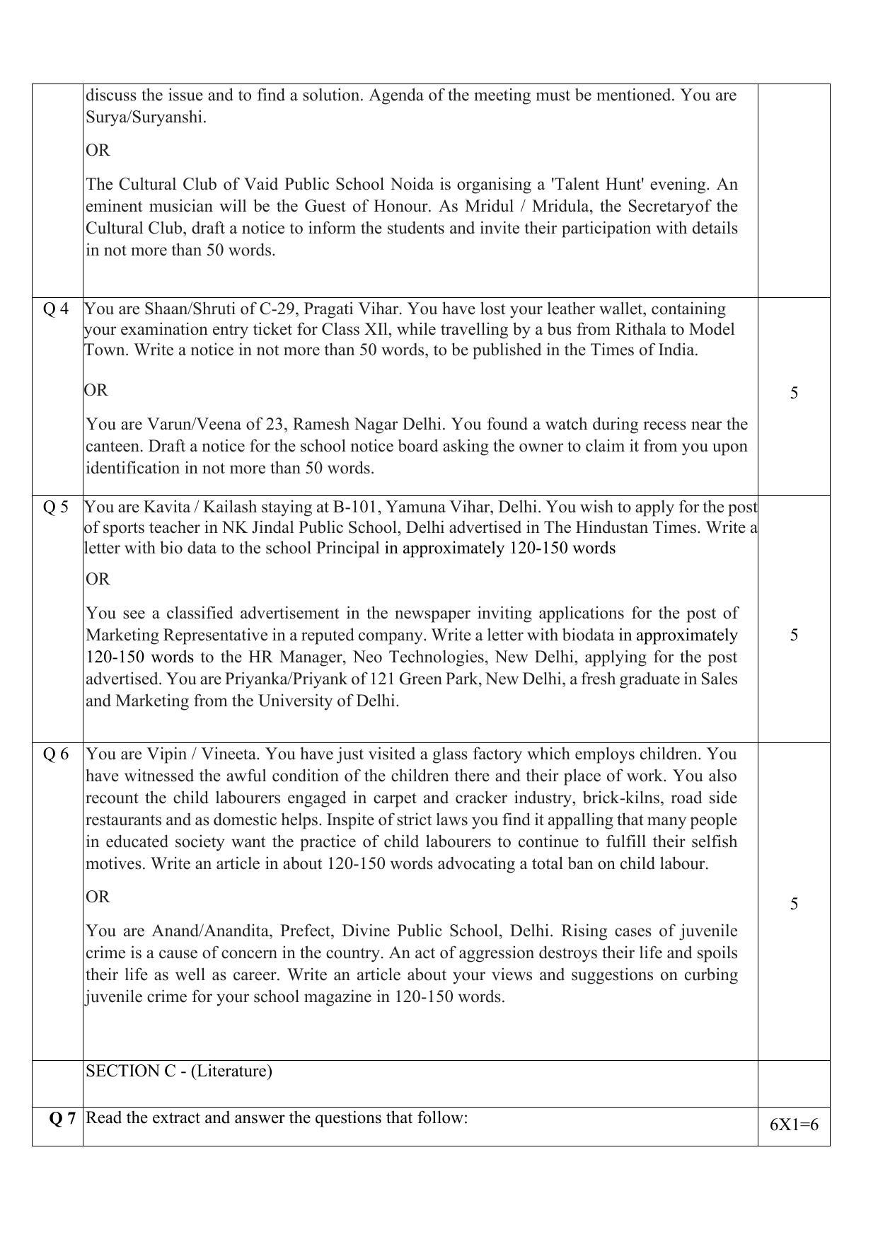 Edudel Class 12 English Sample Question Paper - Page 5