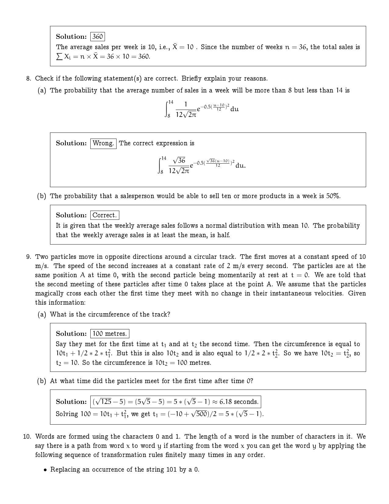 CMI Entrance Exam 2022 Solutions MSc Data Science - Page 16