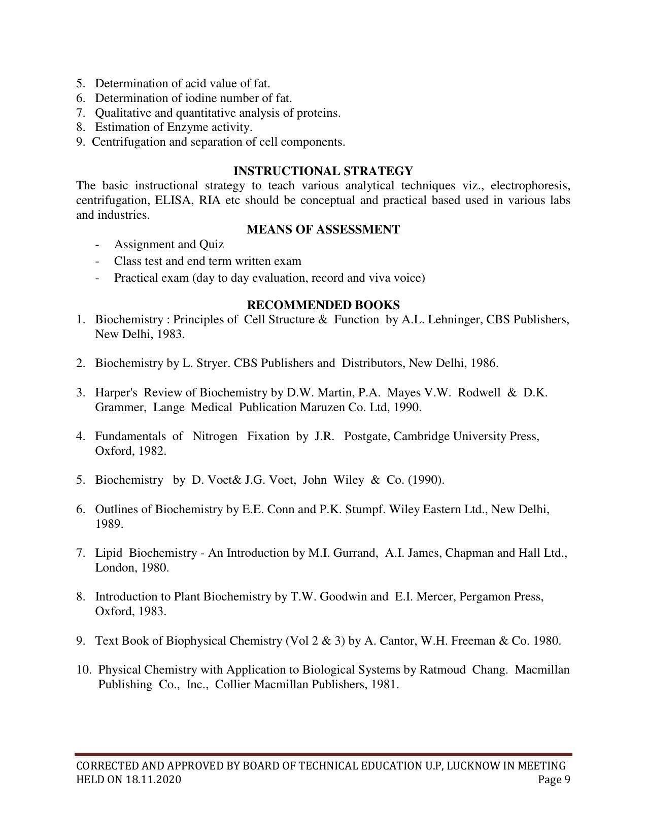 SYLLABUS FOR FIRST SEMESTER SESSION (2020-2021) - TWO SEMESTER POST GRADUATE DIPLOMA COURSE IN BIOTECHNOLOGY (TISSUE CULTURE - Page 11