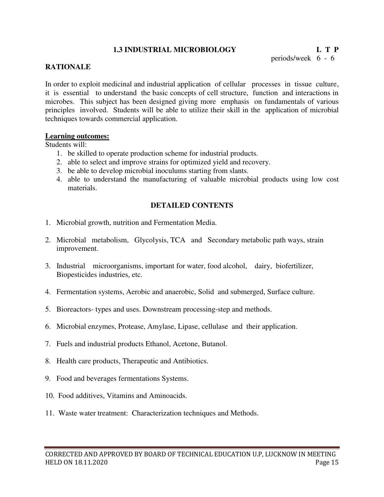 SYLLABUS FOR FIRST SEMESTER SESSION (2020-2021) - TWO SEMESTER POST GRADUATE DIPLOMA COURSE IN BIOTECHNOLOGY (TISSUE CULTURE - Page 17