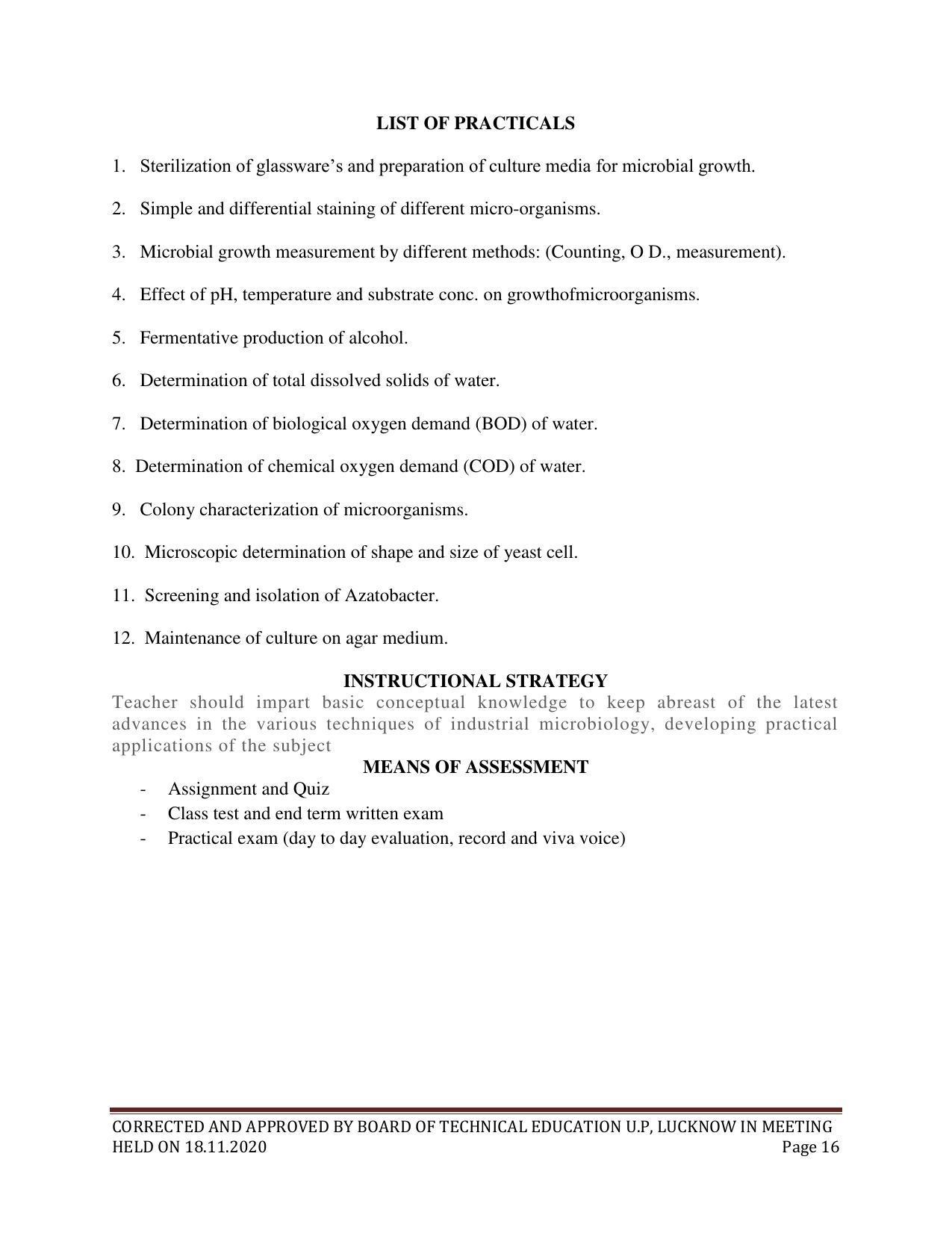 SYLLABUS FOR FIRST SEMESTER SESSION (2020-2021) - TWO SEMESTER POST GRADUATE DIPLOMA COURSE IN BIOTECHNOLOGY (TISSUE CULTURE - Page 18