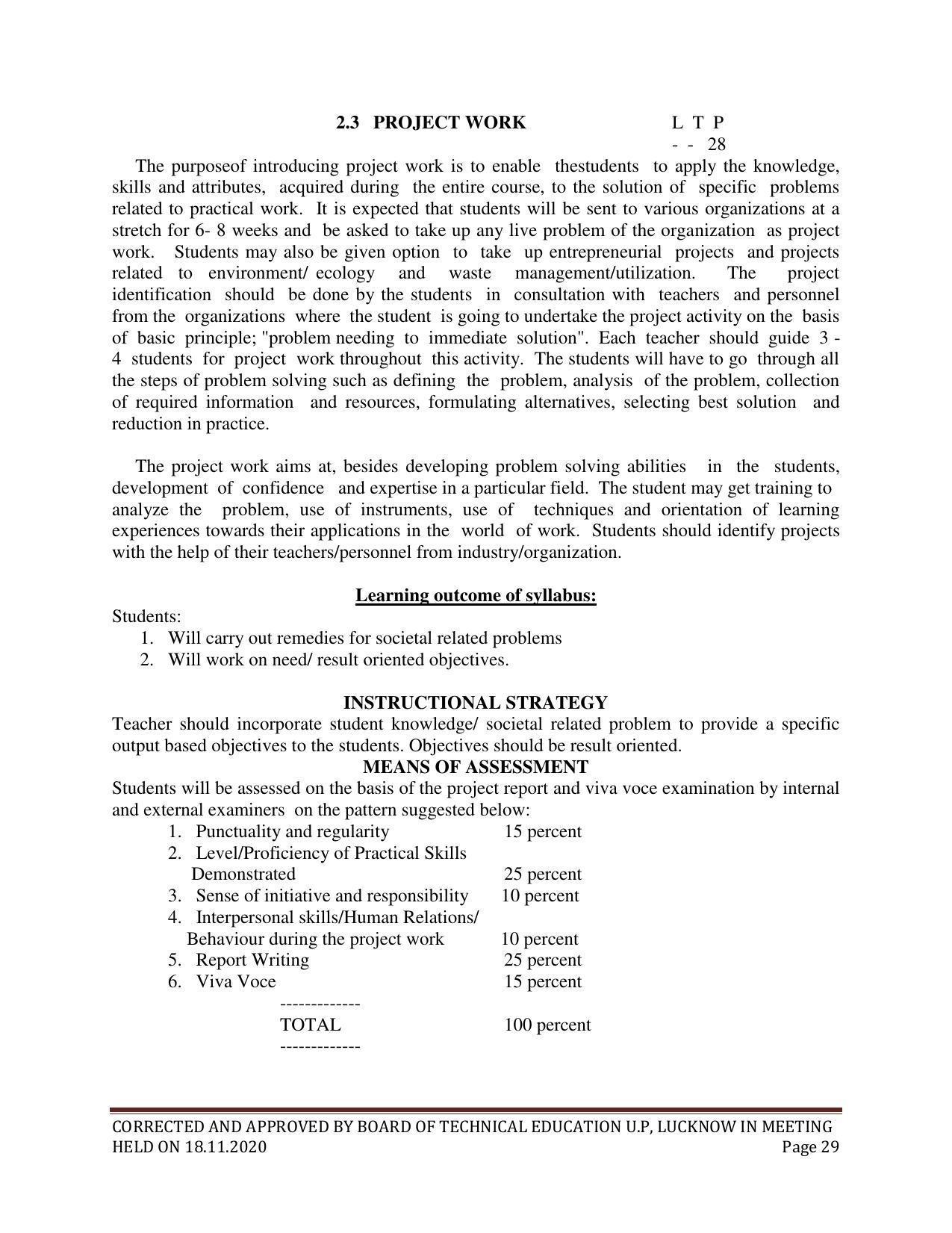 SYLLABUS FOR FIRST SEMESTER SESSION (2020-2021) - TWO SEMESTER POST GRADUATE DIPLOMA COURSE IN BIOTECHNOLOGY (TISSUE CULTURE - Page 31