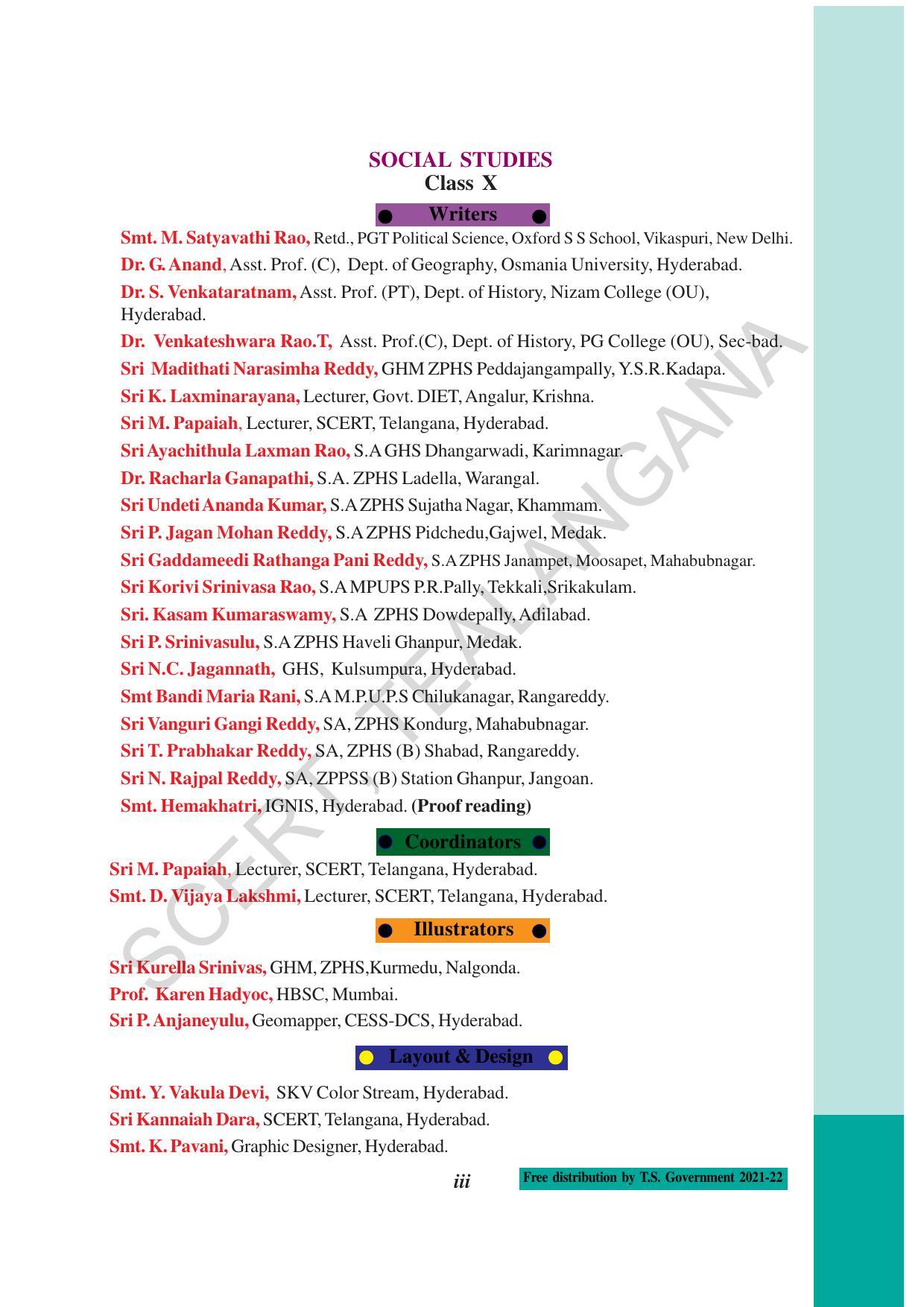 TS SCERT Class 10 Social Science (English Medium) Text Book - Page 5