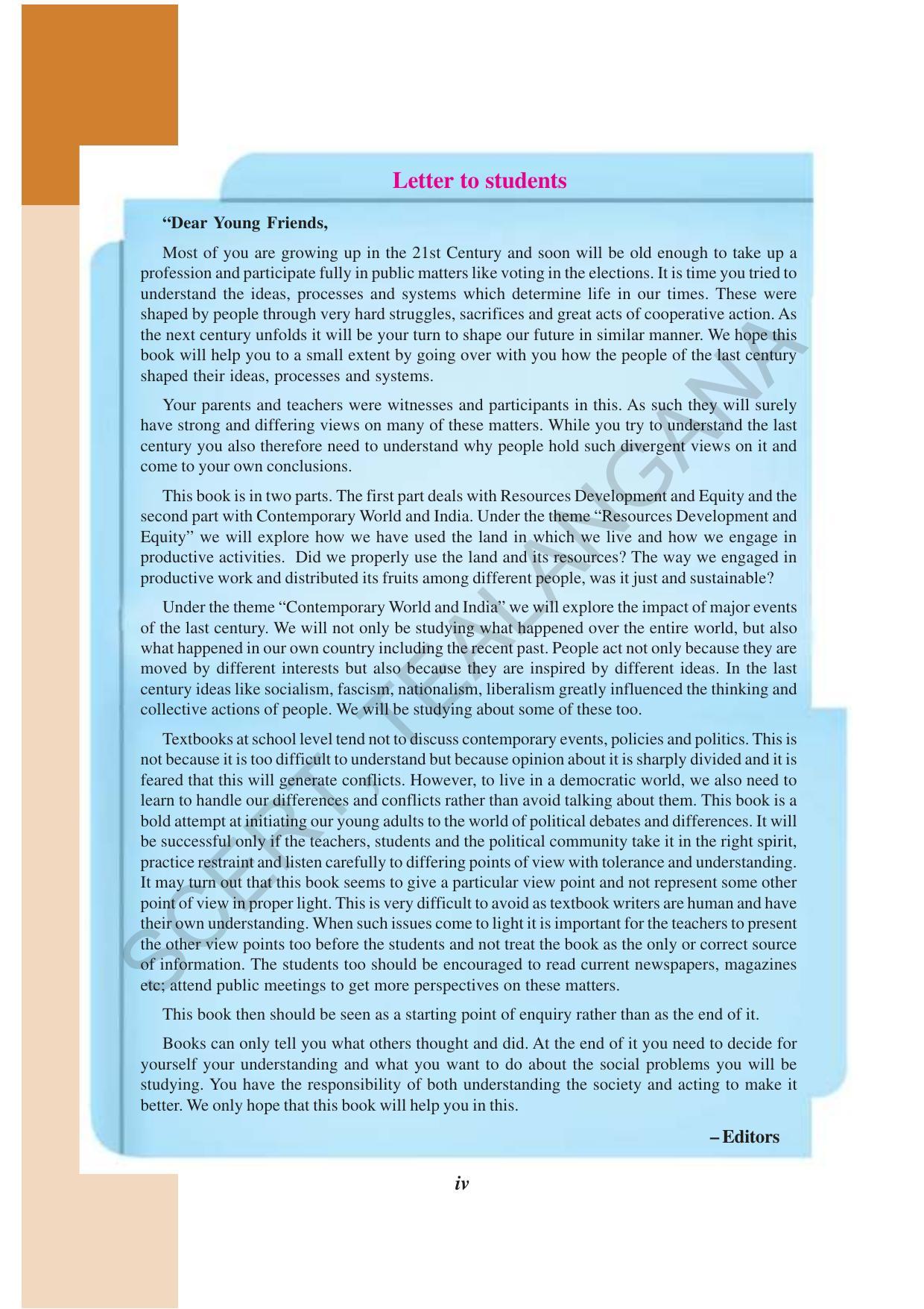 TS SCERT Class 10 Social Science (English Medium) Text Book - Page 6