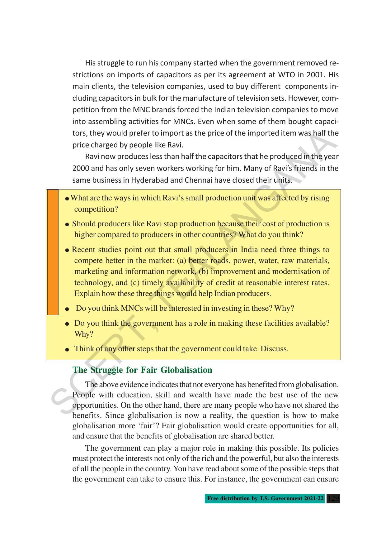 TS SCERT Class 10 Social Science (English Medium) Text Book - Page 141