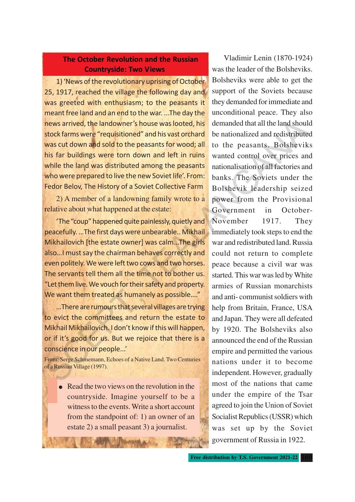 TS SCERT Class 10 Social Science (English Medium) Text Book - Page 181