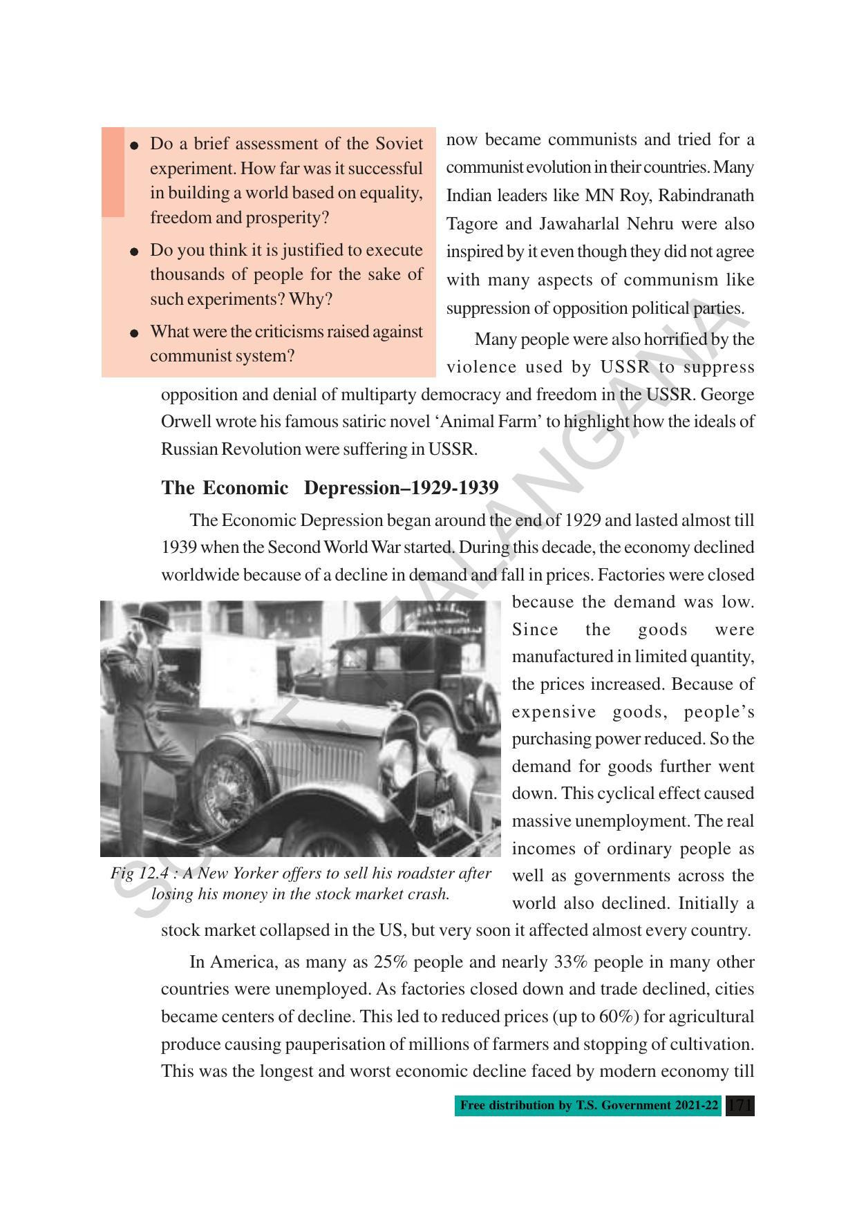 TS SCERT Class 10 Social Science (English Medium) Text Book - Page 183
