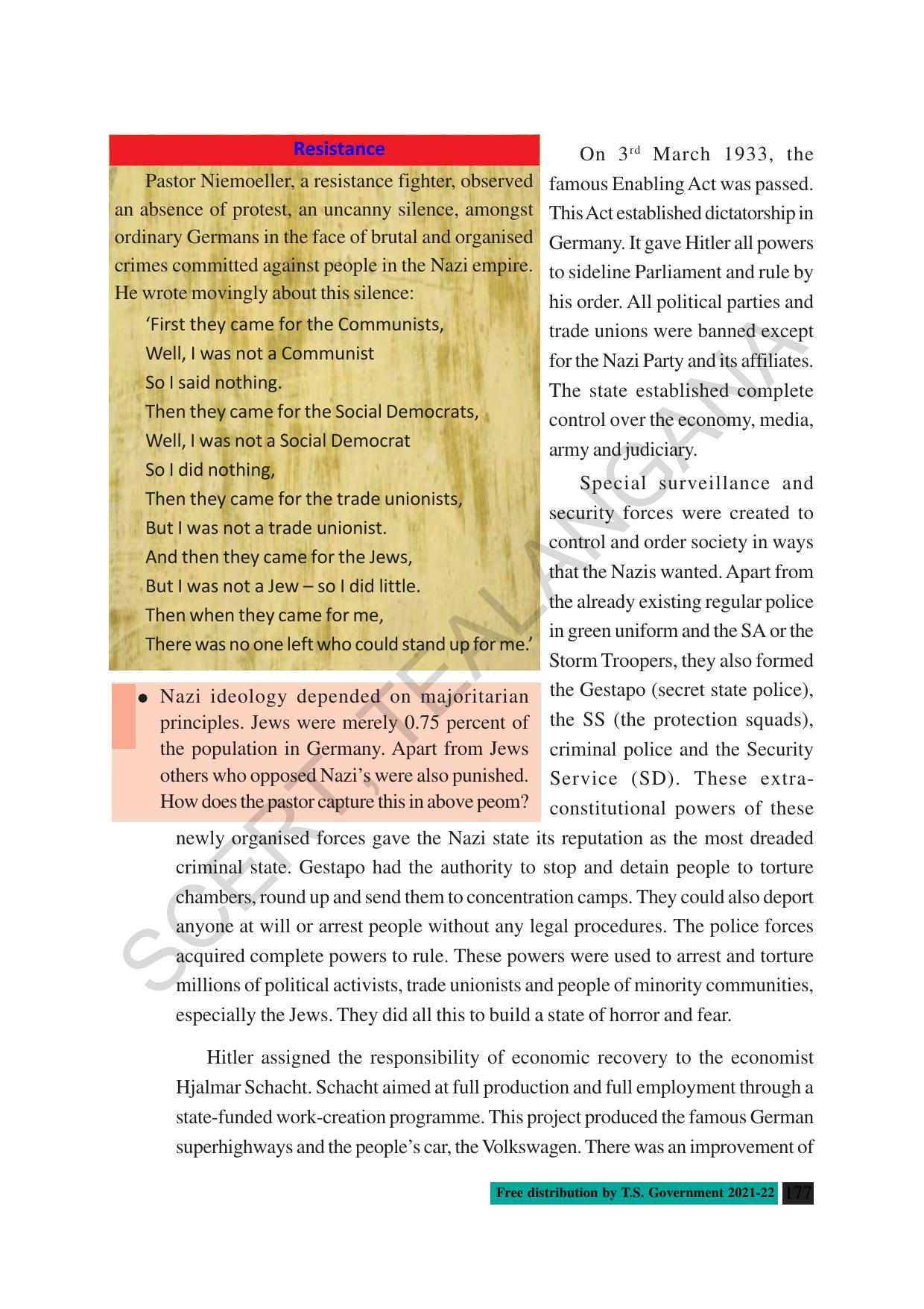 TS SCERT Class 10 Social Science (English Medium) Text Book - Page 189