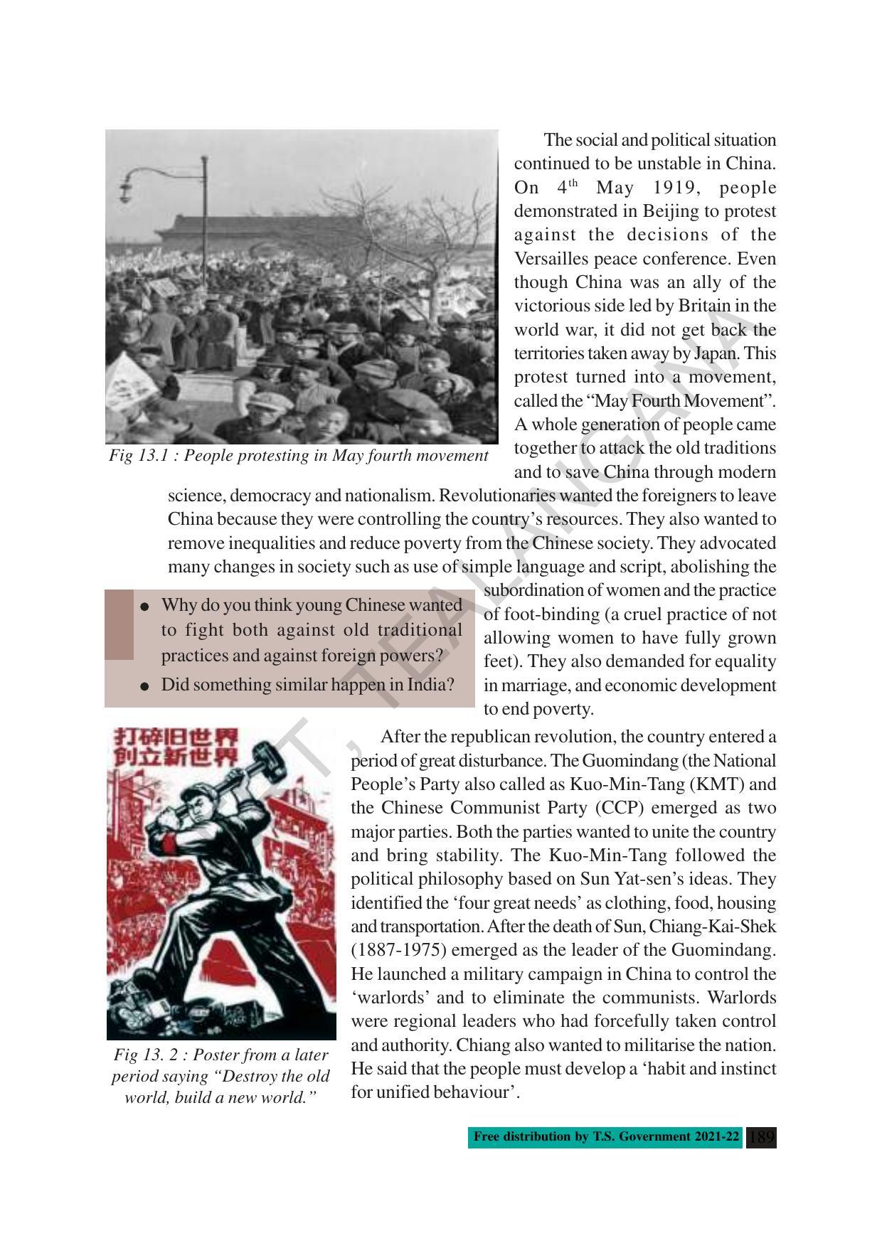 TS SCERT Class 10 Social Science (English Medium) Text Book - Page 201