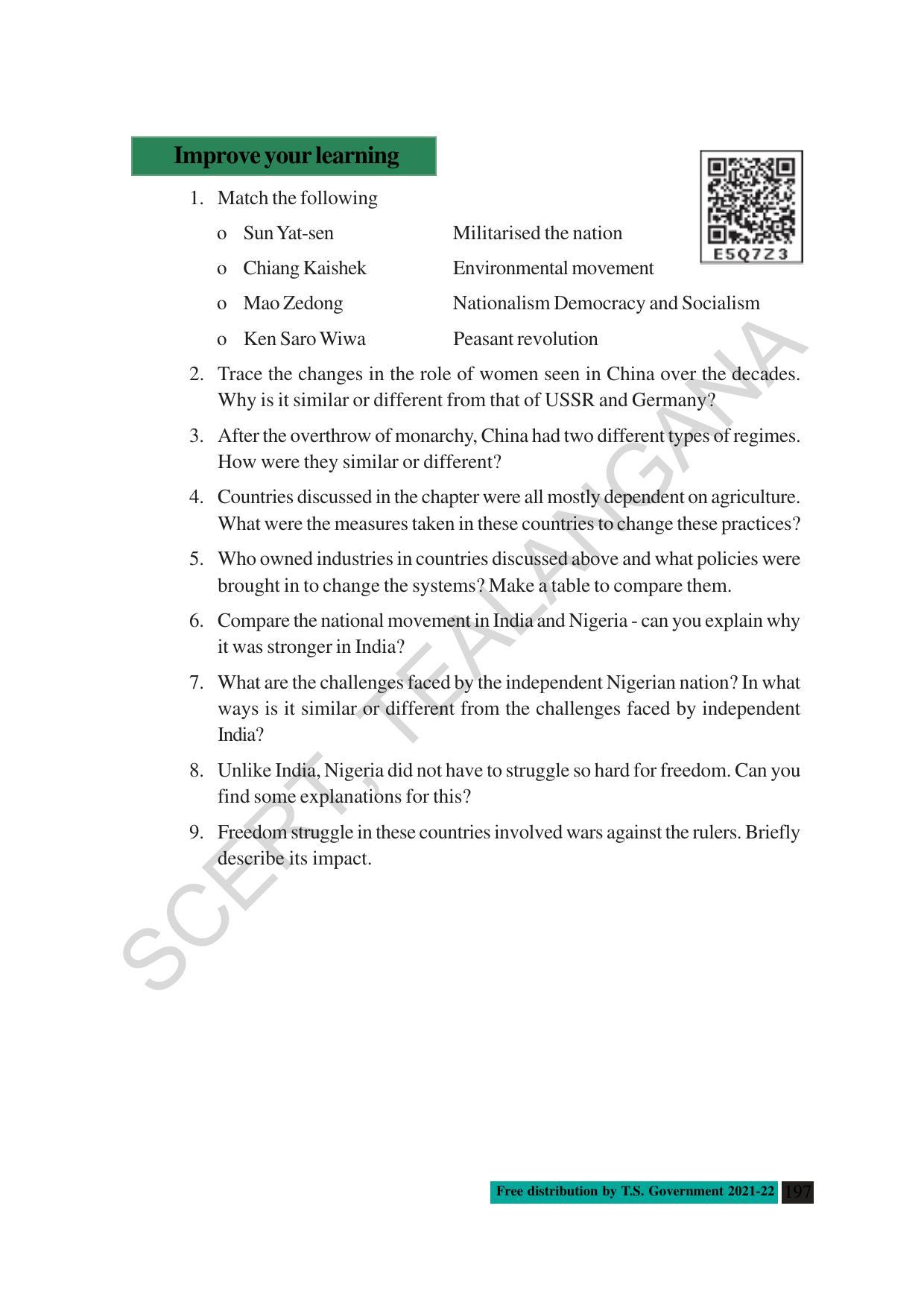 TS SCERT Class 10 Social Science (English Medium) Text Book - Page 209