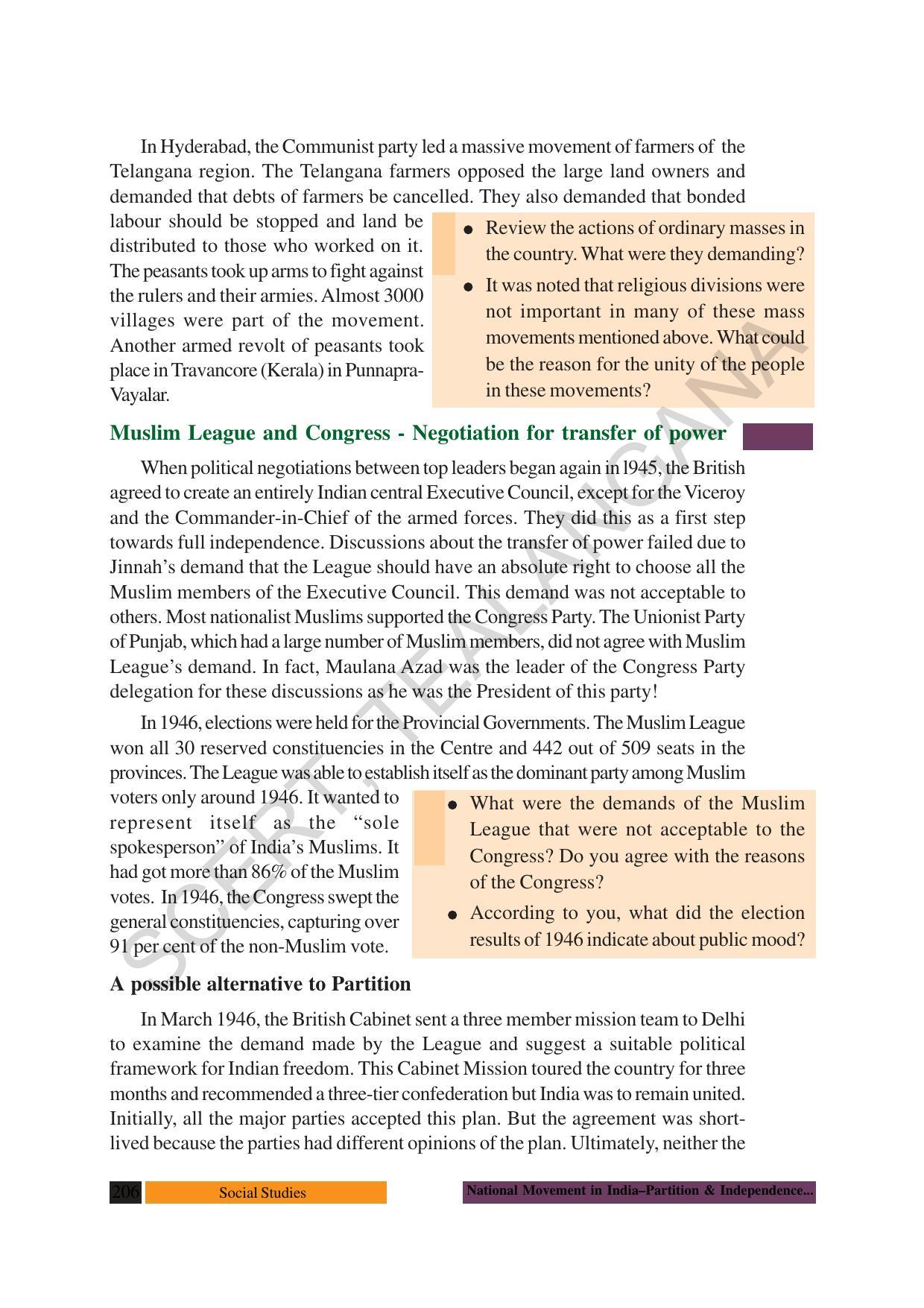 TS SCERT Class 10 Social Science (English Medium) Text Book - Page 218