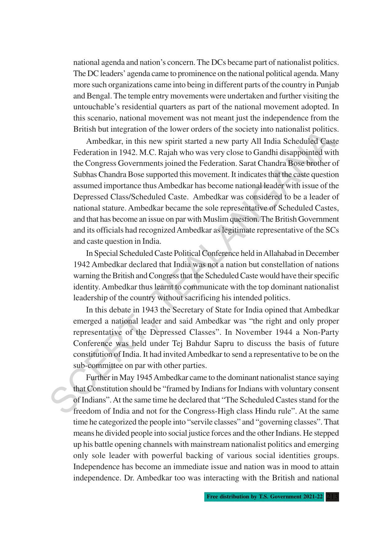 TS SCERT Class 10 Social Science (English Medium) Text Book - Page 225