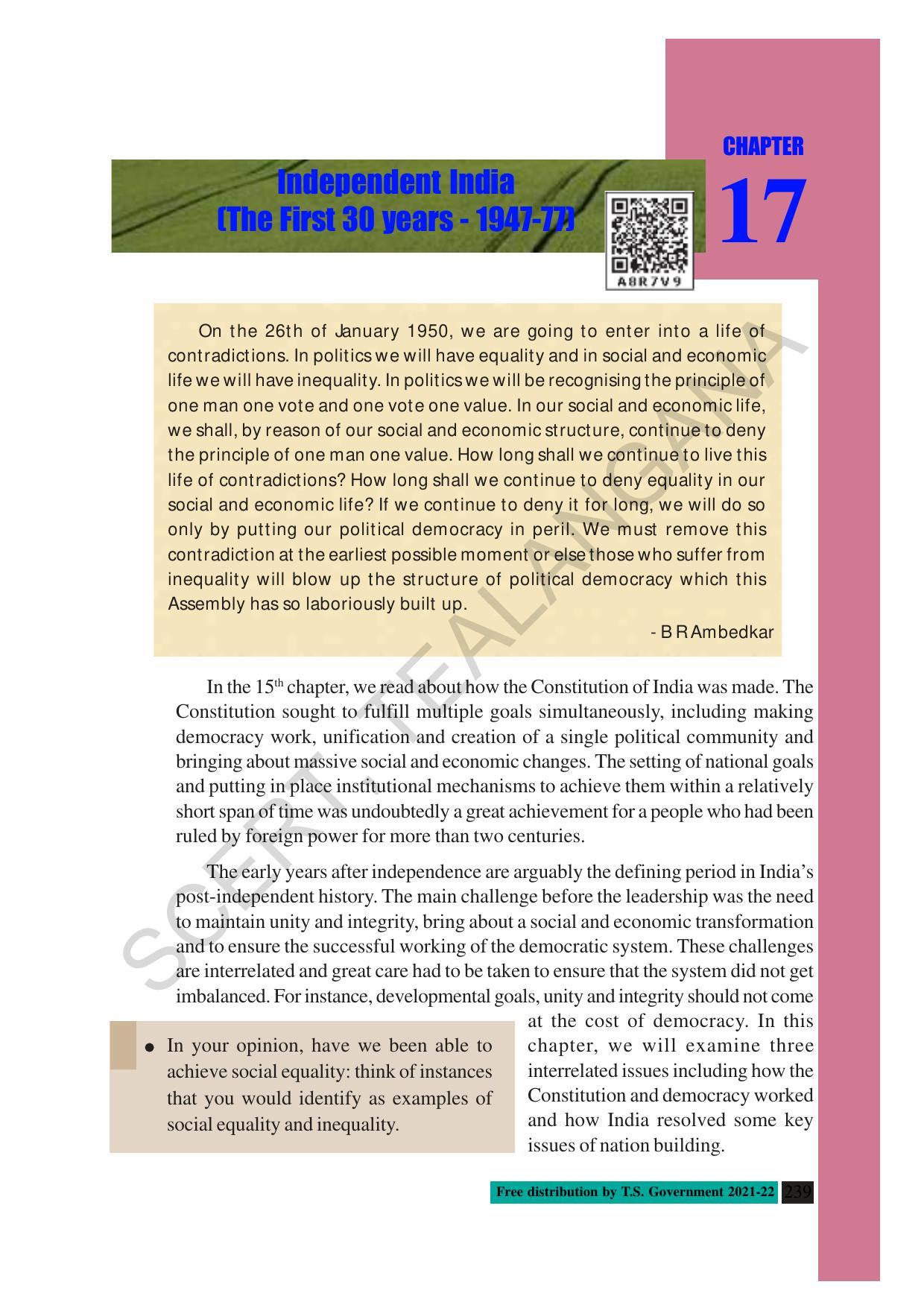 TS SCERT Class 10 Social Science (English Medium) Text Book - Page 251
