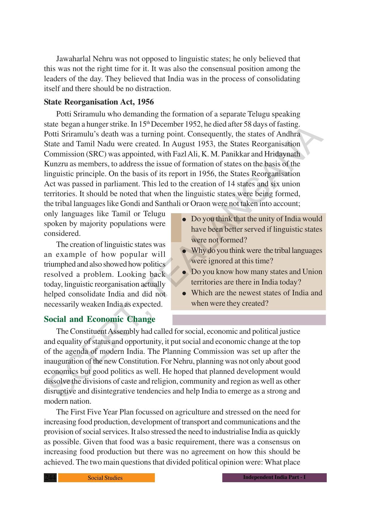 TS SCERT Class 10 Social Science (English Medium) Text Book - Page 256