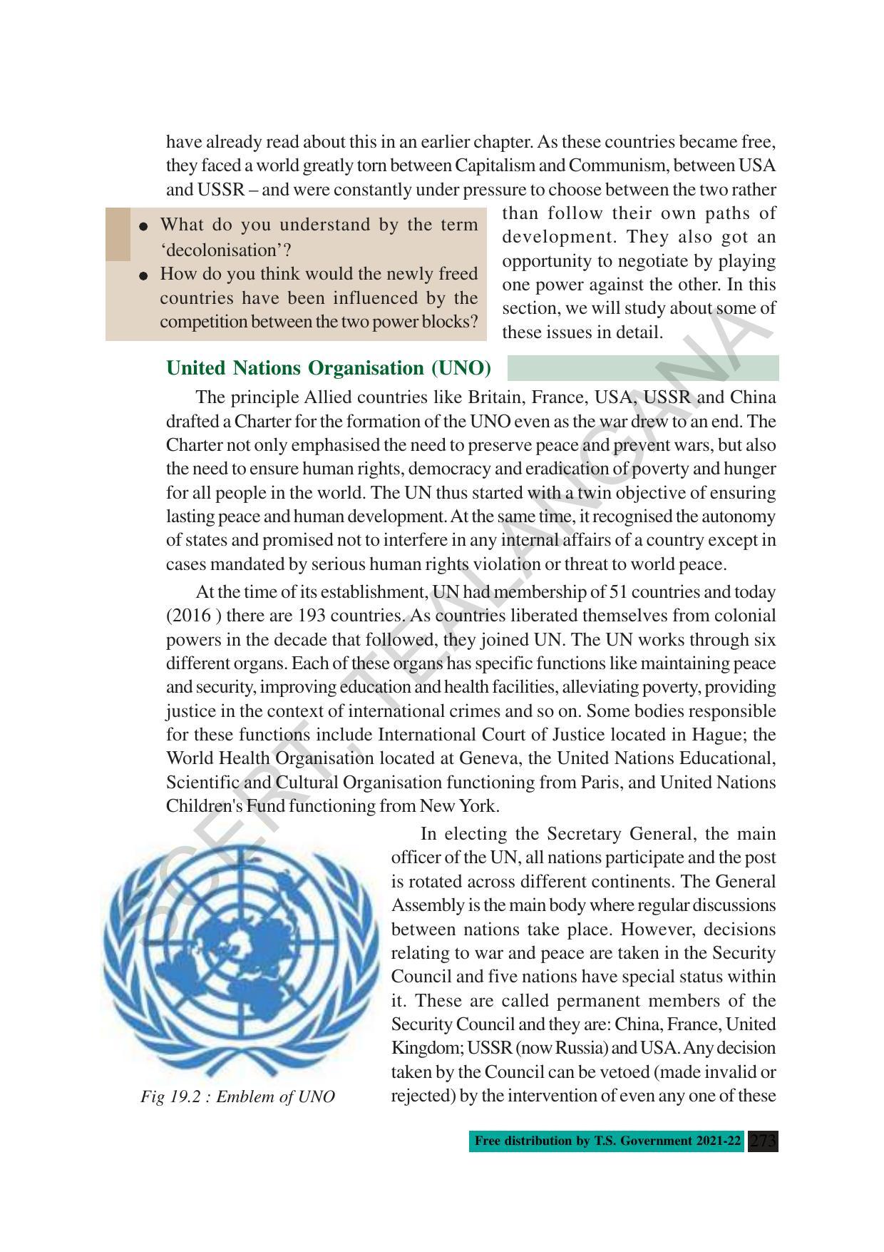 TS SCERT Class 10 Social Science (English Medium) Text Book - Page 285
