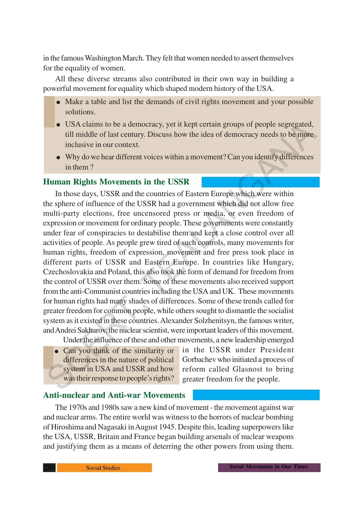 TS SCERT Class 10 Social Science (English Medium) Text Book - Page 302