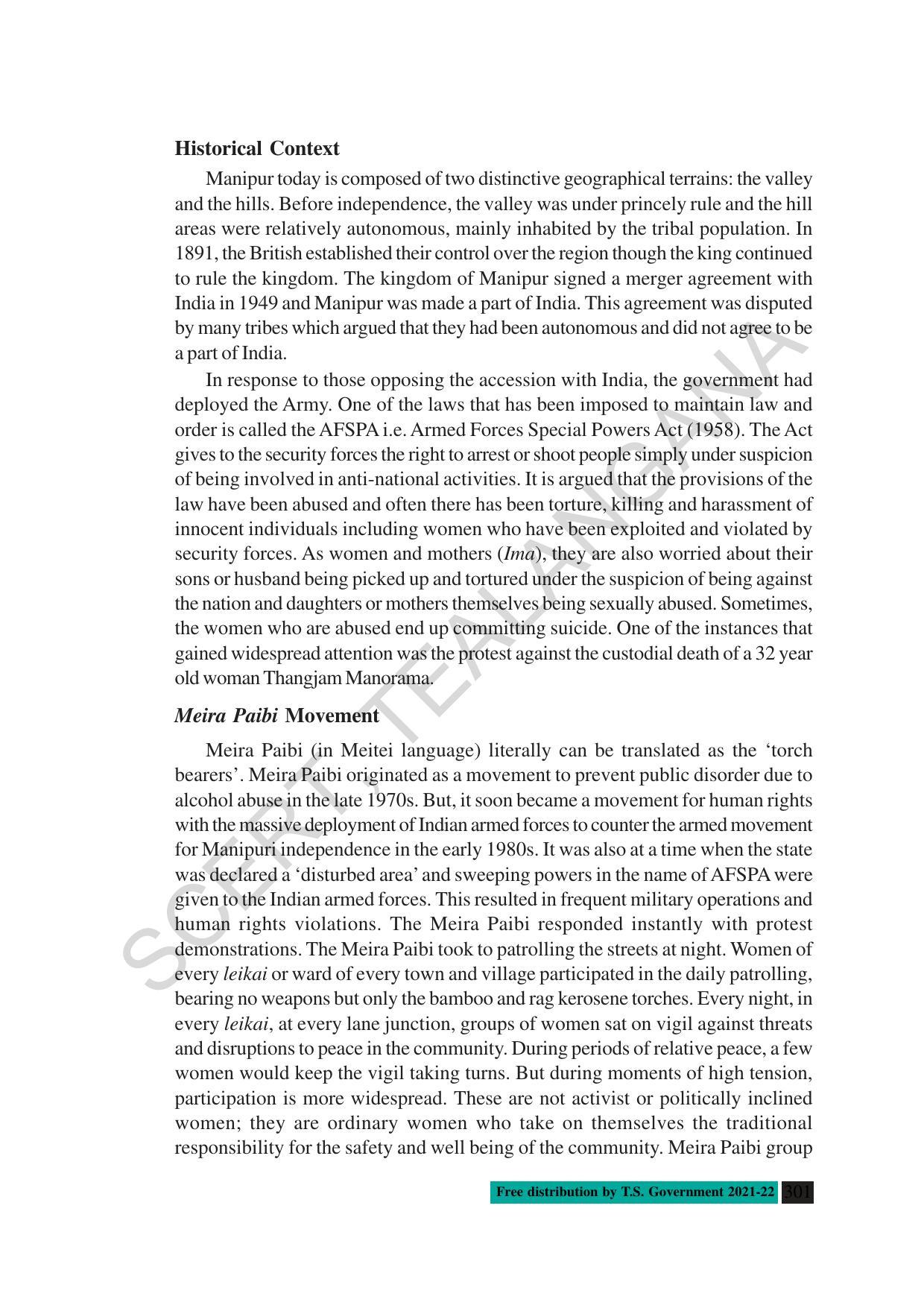 TS SCERT Class 10 Social Science (English Medium) Text Book - Page 313