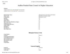 AP EDCET 2025 Biological Science Question Paper with Answer Key (URDU)