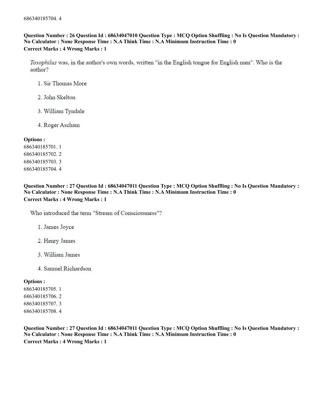 CUET PG 2023: LAQP01 – English (Hin)-Shift 2 (30-06-2023) Question Paper - Page 29