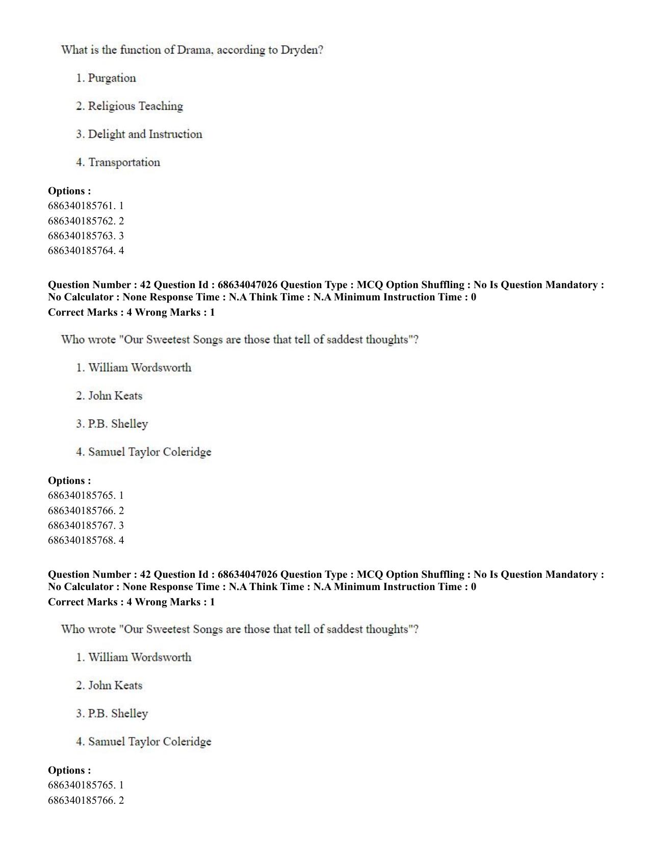 CUET PG 2023: LAQP01 – English (Hin)-Shift 2 (30-06-2023) Question Paper - Page 43