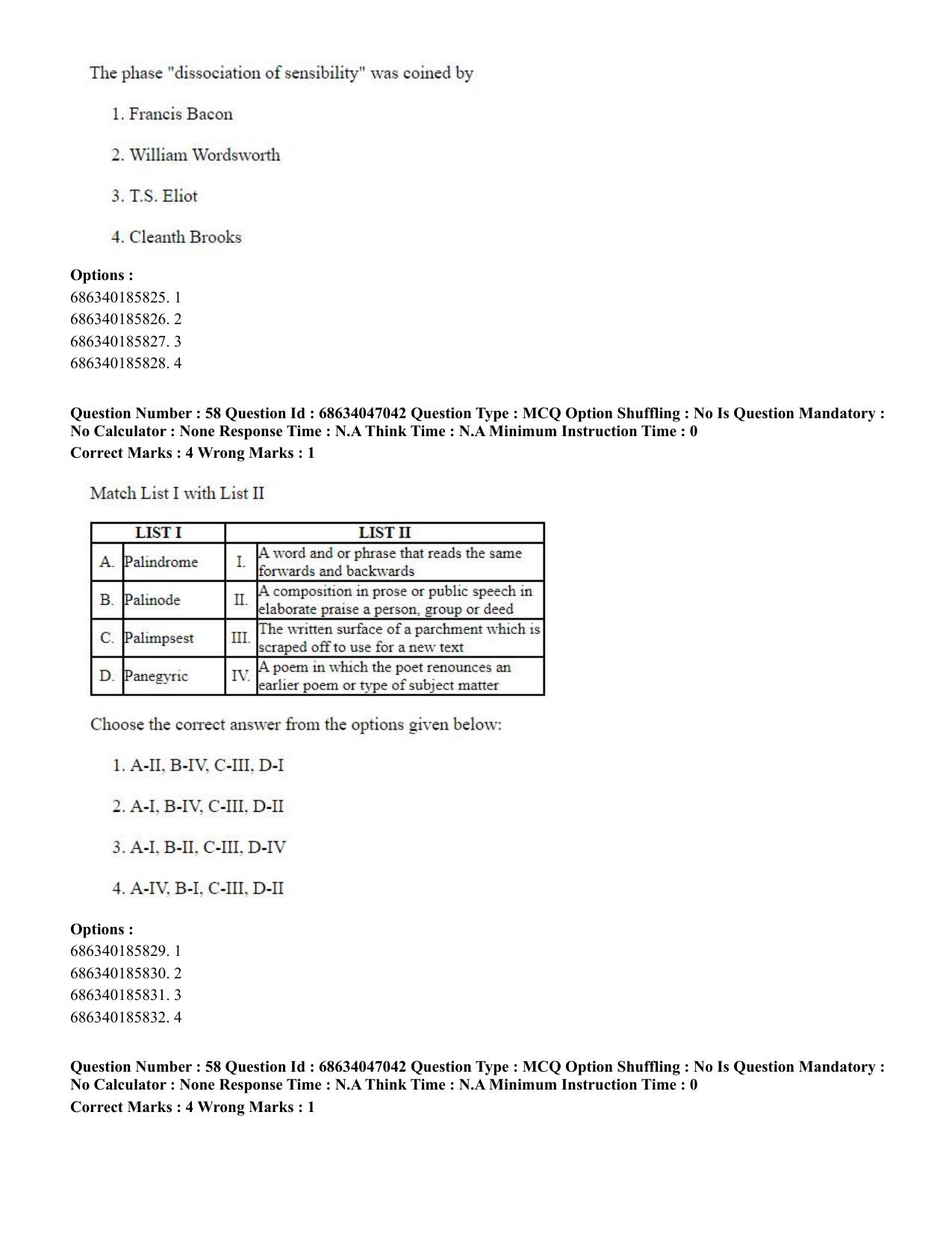 CUET PG 2023: LAQP01 – English (Hin)-Shift 2 (30-06-2023) Question Paper - Page 56