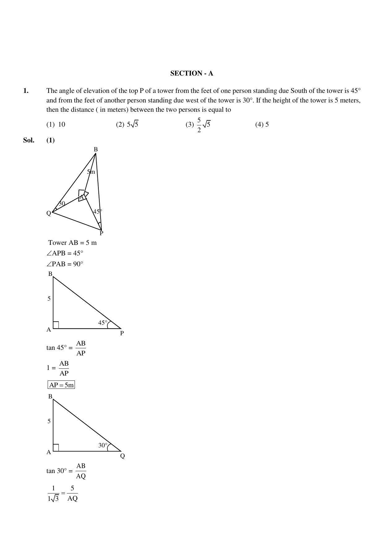 JEE Mains 2023: 11th April 2023 Shift-2 (Evening) Question Paper With Solution (April, Session-2)) - Page 1