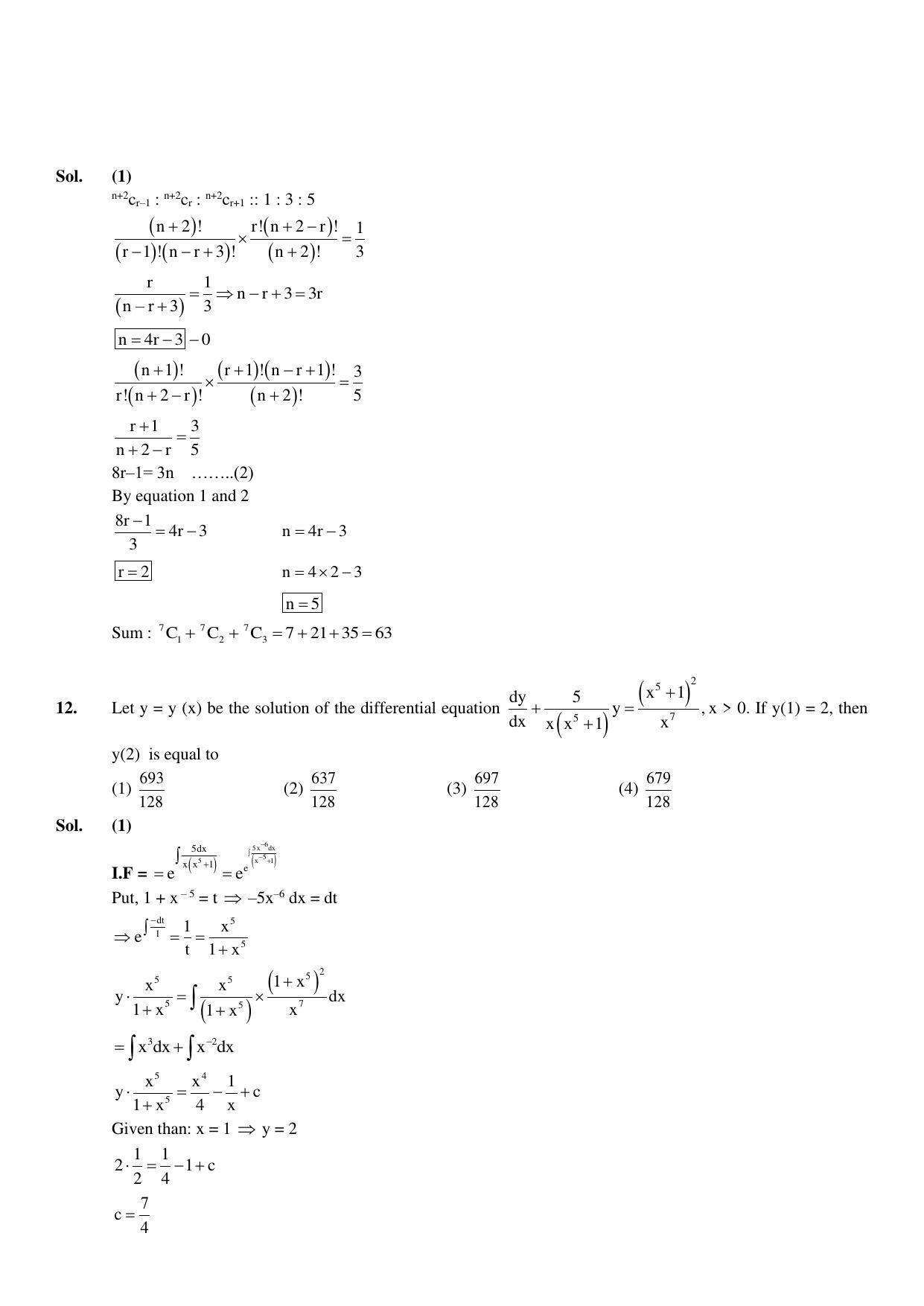 JEE Mains 2023: 11th April 2023 Shift-2 (Evening) Question Paper With Solution (April, Session-2)) - Page 7