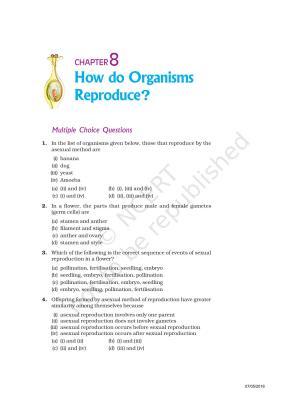 NCERT Exemplar Book for Class 10 Science: Chapter 8 How do Organisms Reproduce?