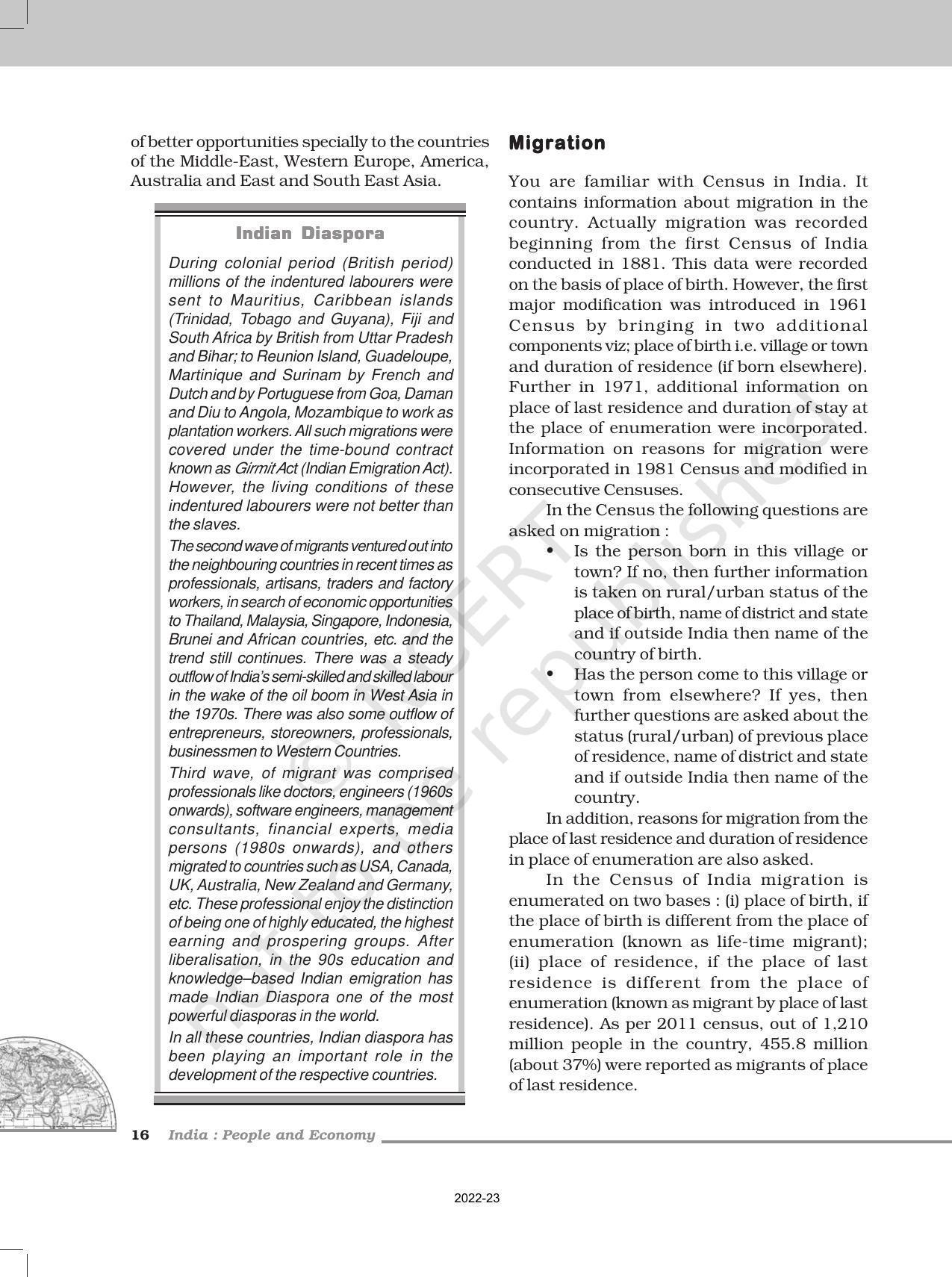 NCERT Book for Class 12 Geography (Part-II) Chapter 2 Migration: Types, Causes, and Consequences - Page 2