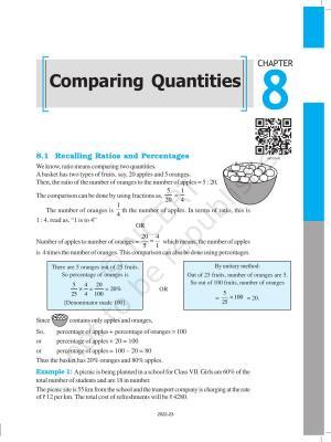 NCERT Book for Class 8 Maths Chapter 8 Comparing Quantities