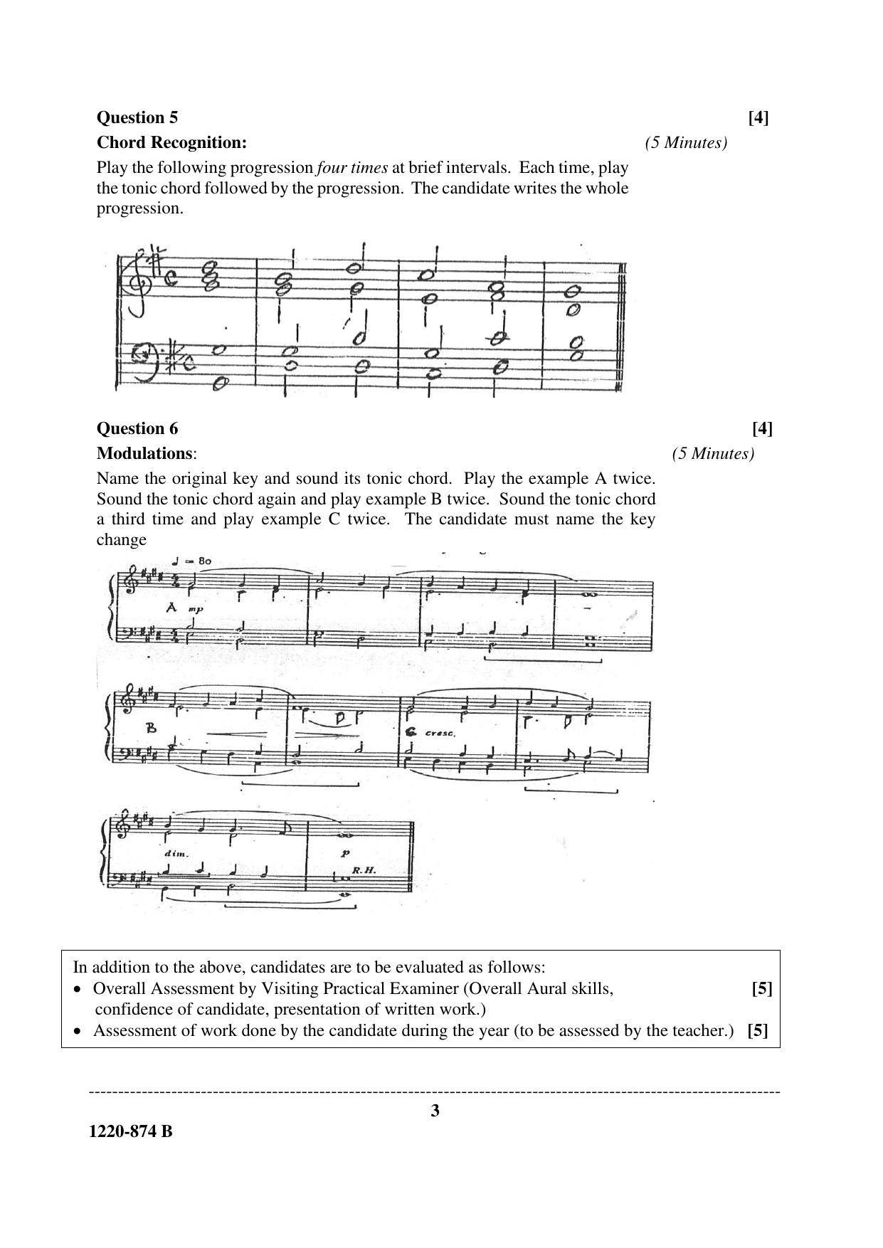 ISC Class 12 2020 Western Music Paper II Question Paper - Page 3