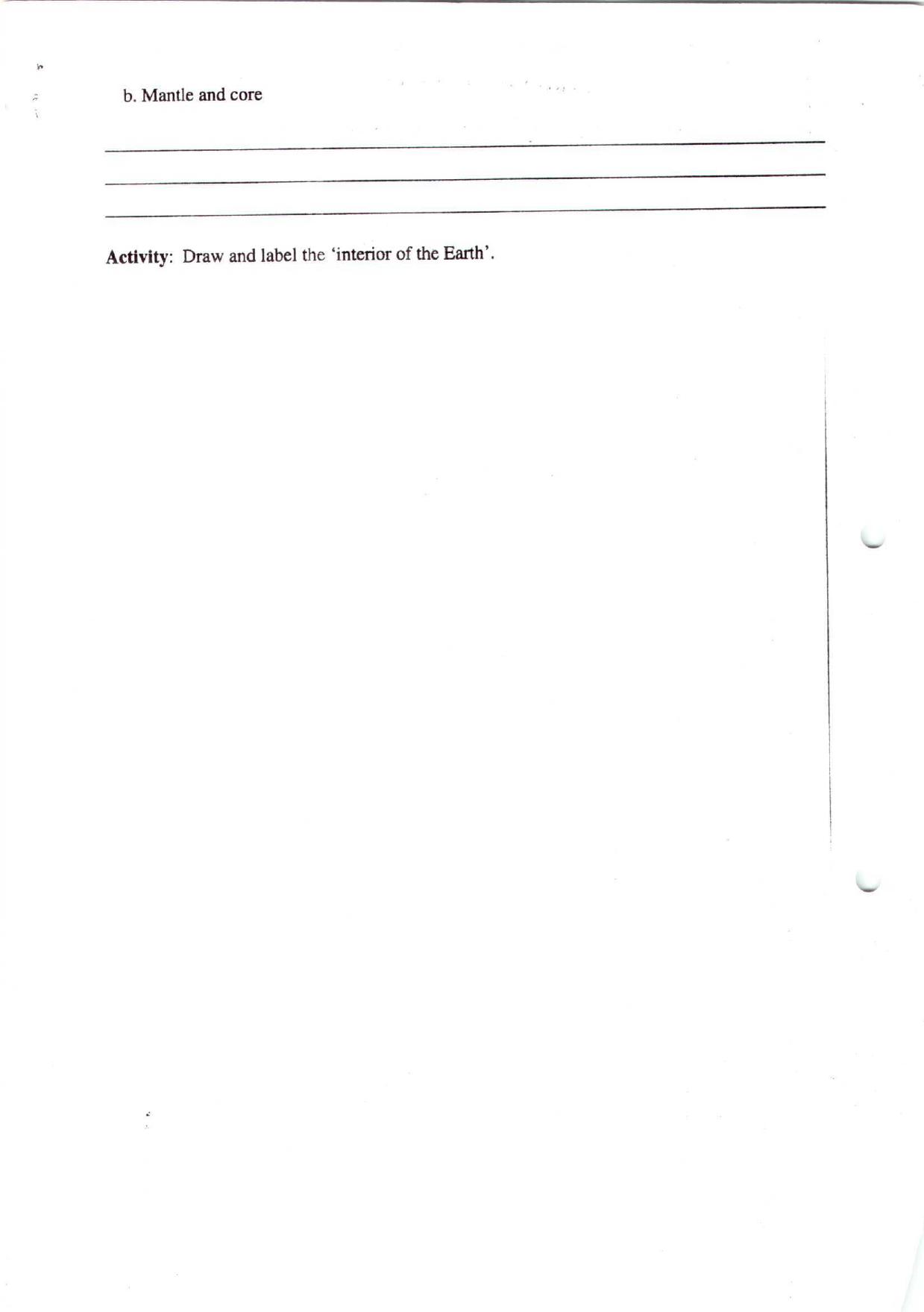 CBSE Worksheets for Class 7 Geography Inside Our Earth Assignment 3 - Page 2