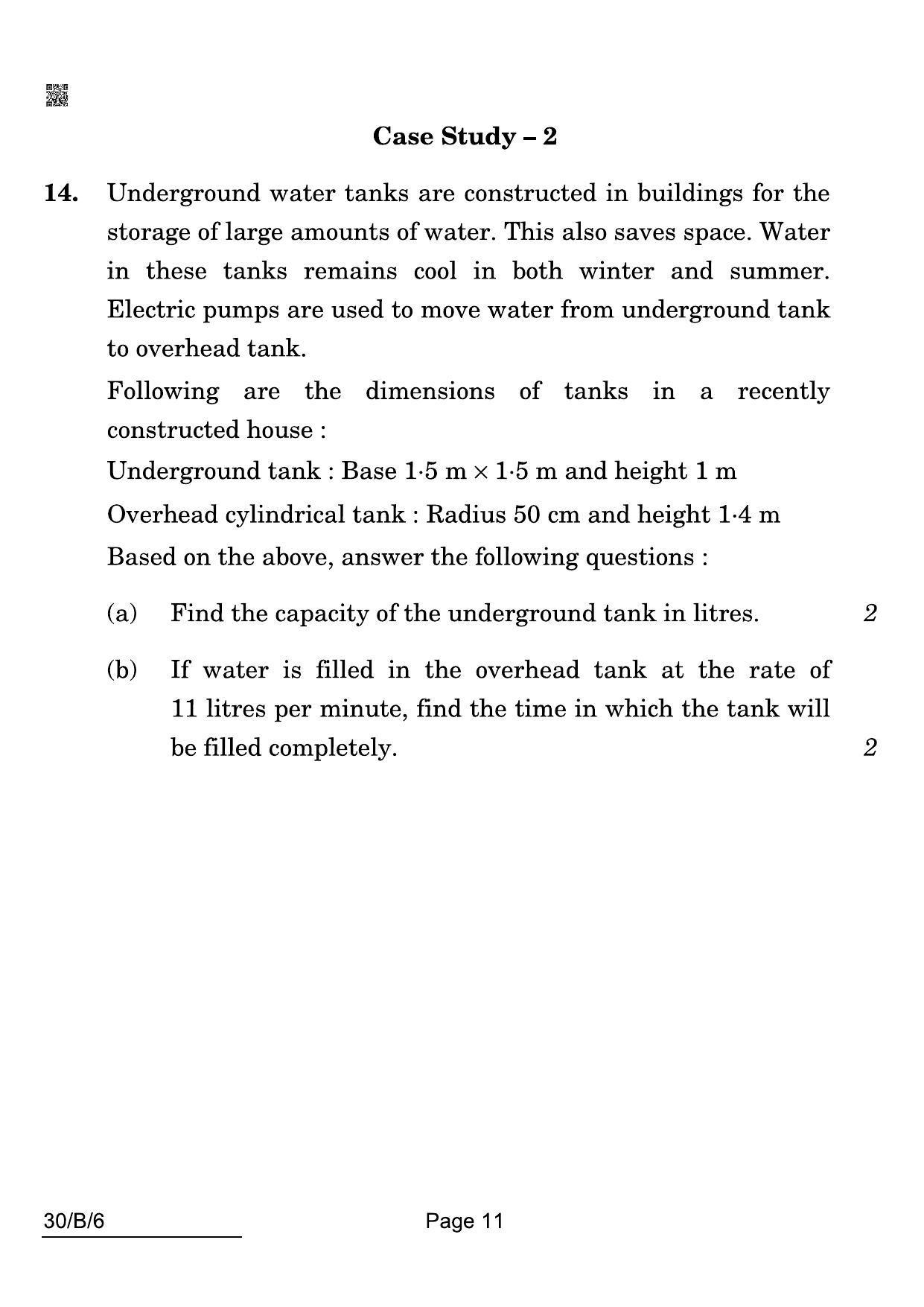 CBSE Class 10 30-B-6 Maths Std Blind 2022 Compartment Question Paper - Page 11