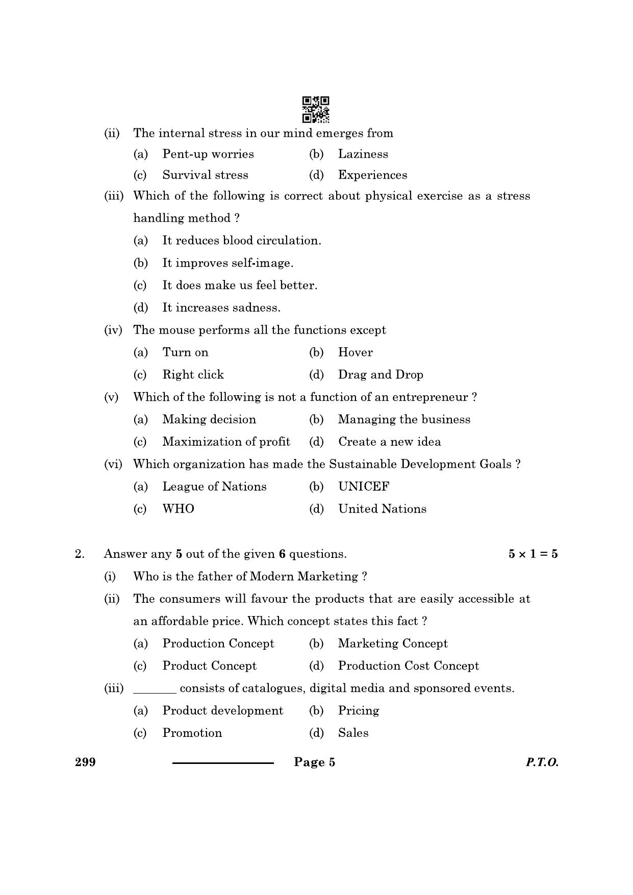 CBSE Class 10 Marketing & Sales 2024 Question Paper - Page 5