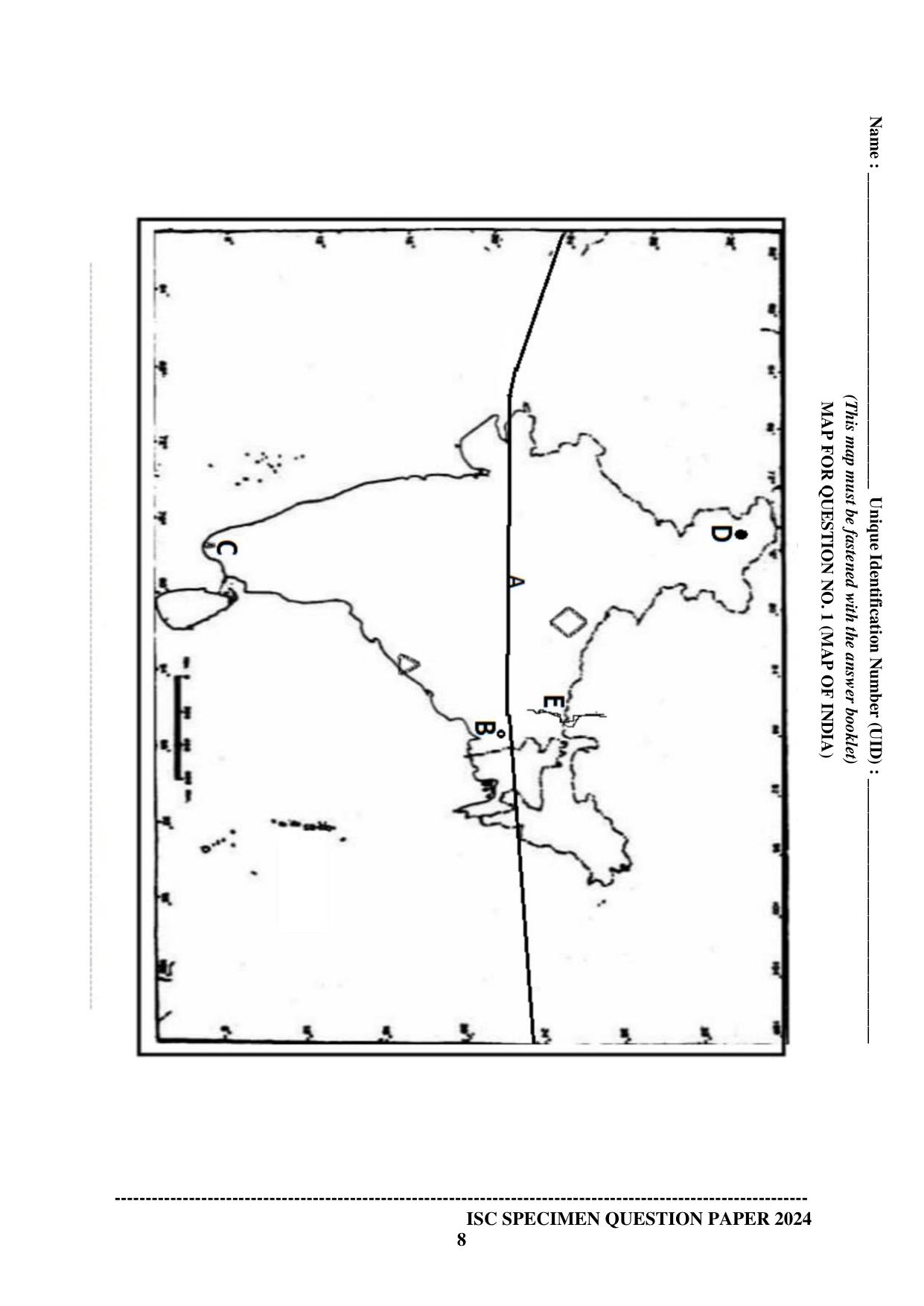 ISC Class 12 2024 Geography Sample Paper - Page 8