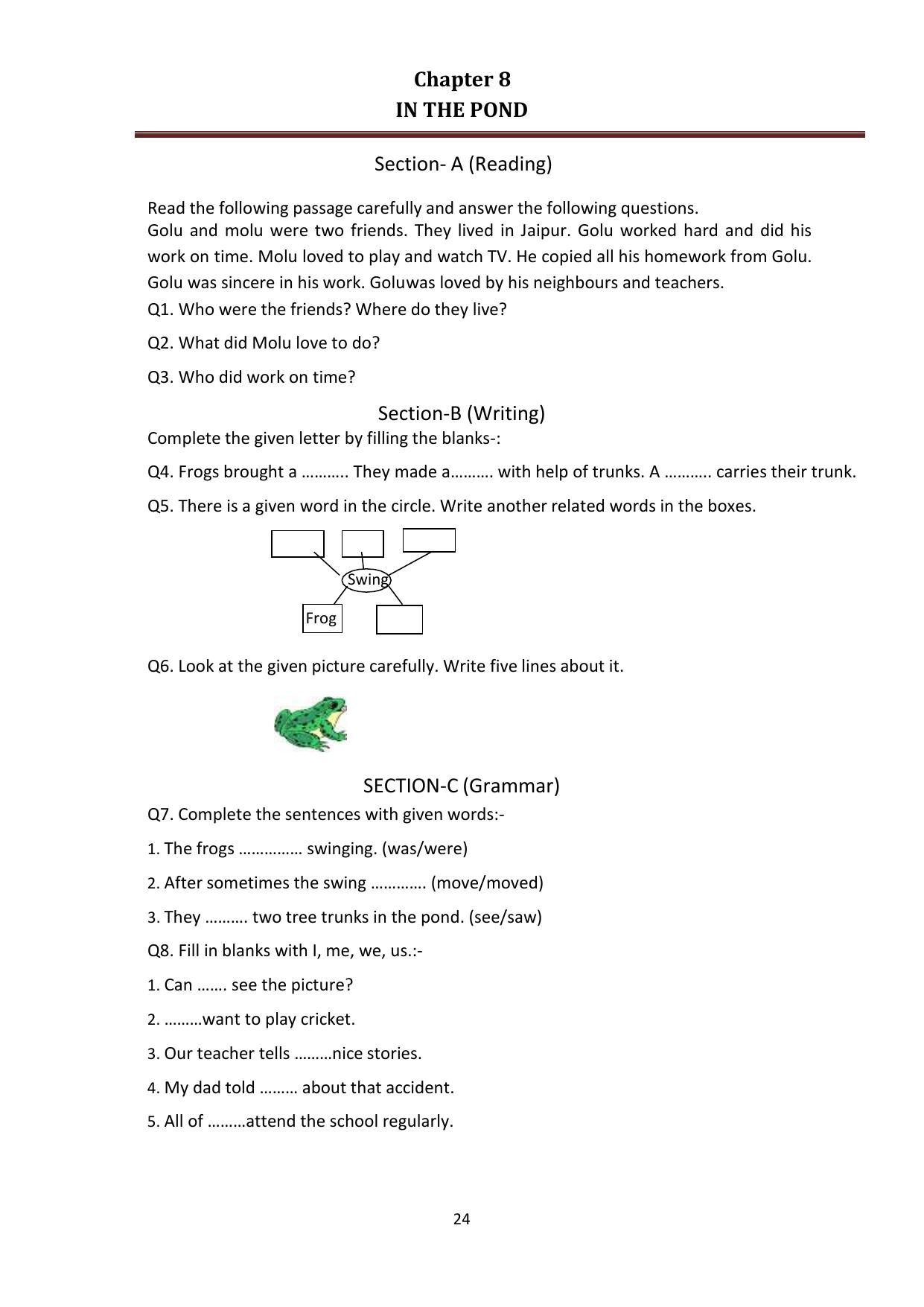 Chhattisgarh Board Class 4 English Question Bank - Page 28