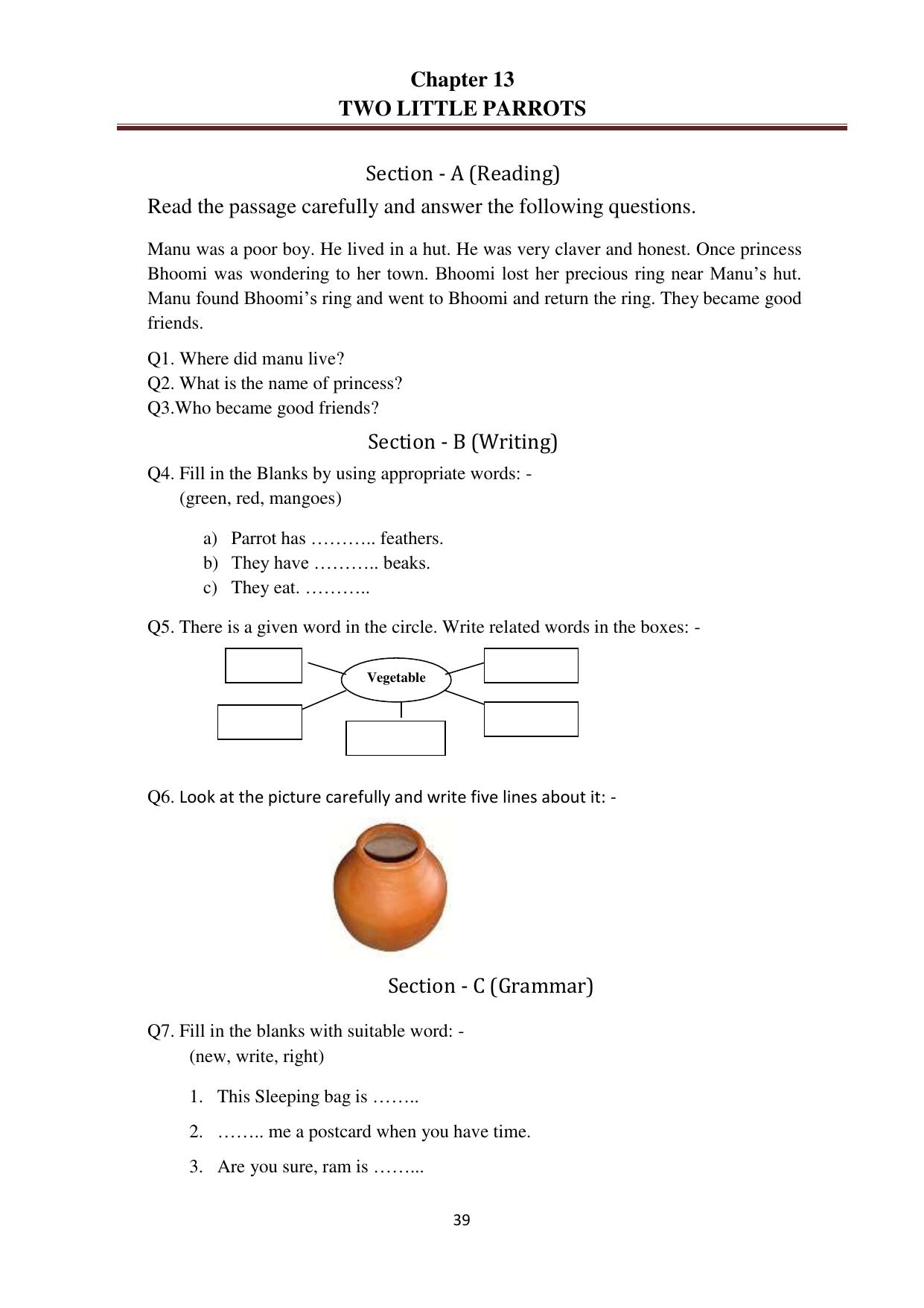 Chhattisgarh Board Class 4 English Question Bank - Page 43
