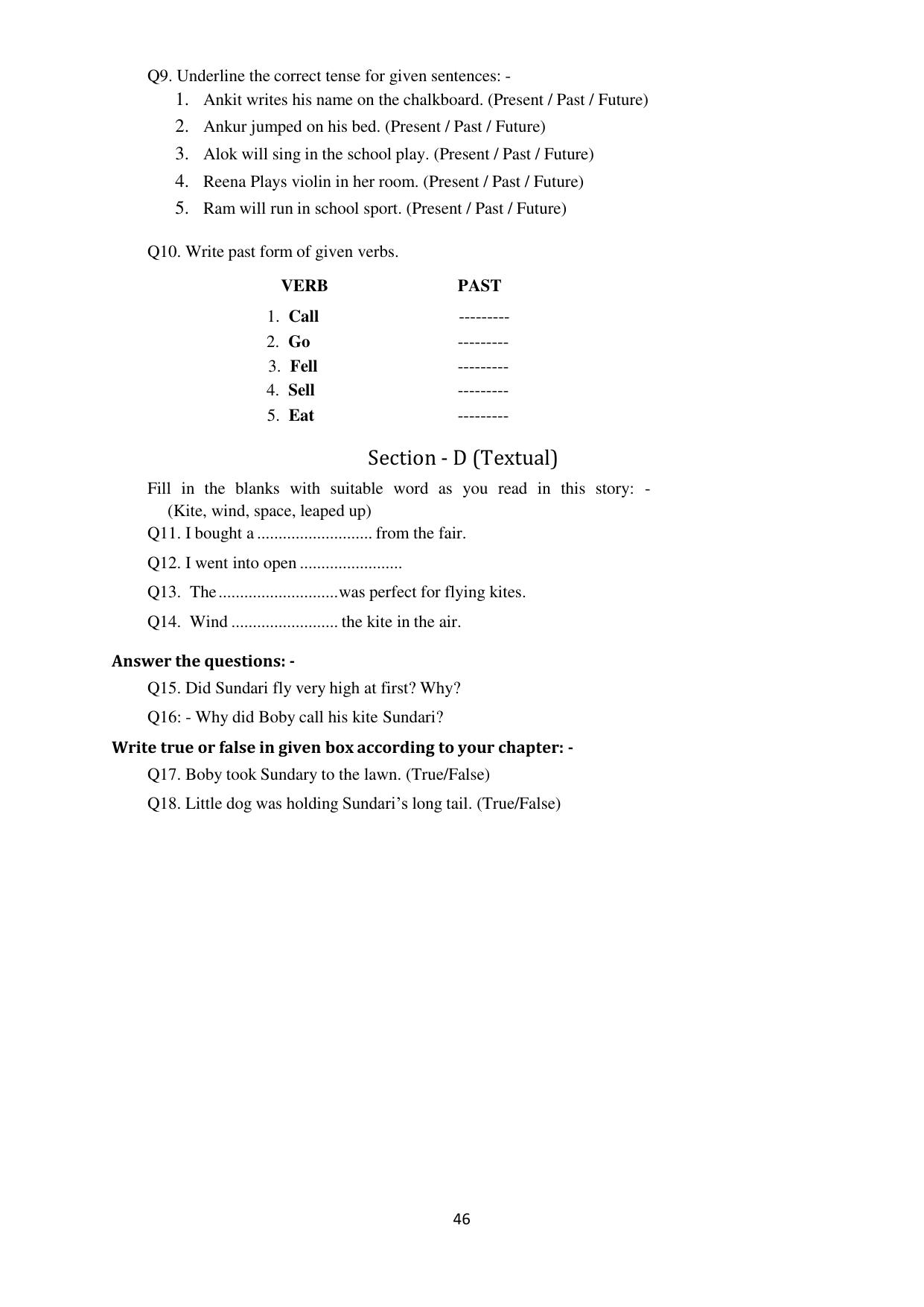 Chhattisgarh Board Class 4 English Question Bank - Page 50