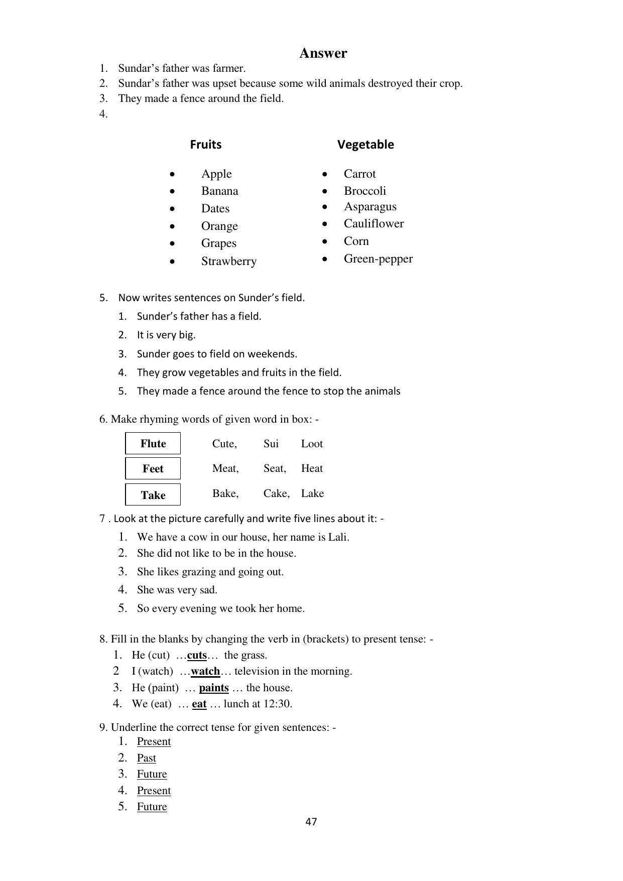 Chhattisgarh Board Class 4 English Question Bank - Page 51