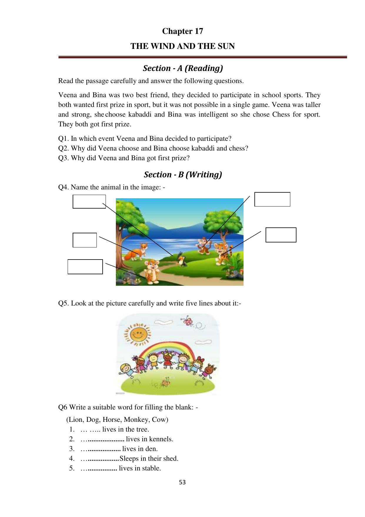 Chhattisgarh Board Class 4 English Question Bank - Page 57