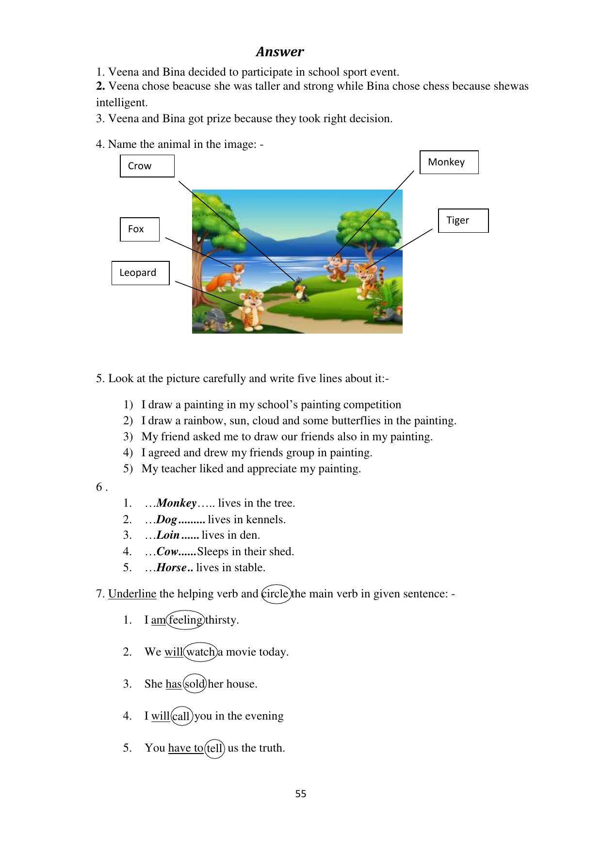 Chhattisgarh Board Class 4 English Question Bank - Page 59