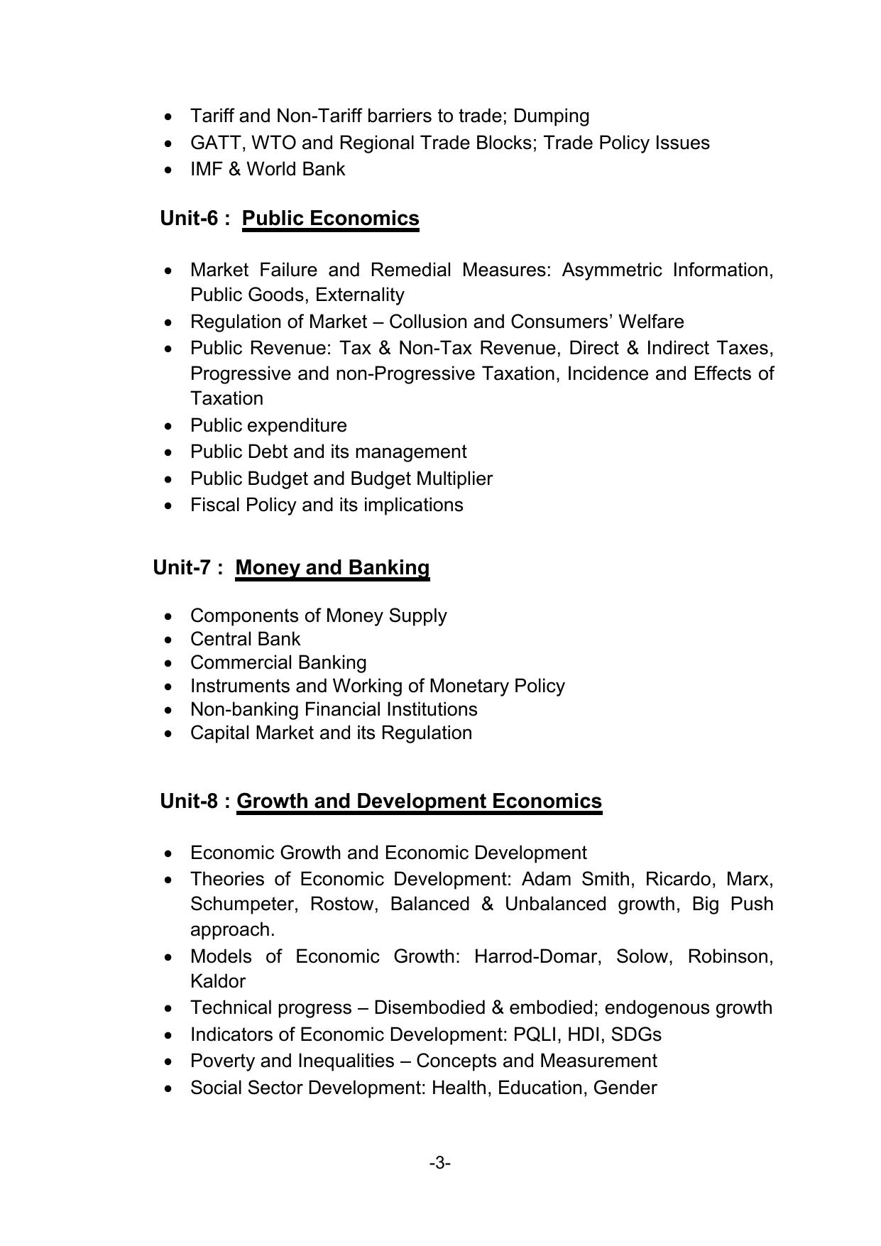 TNSET Syllabus - Economics - Page 3