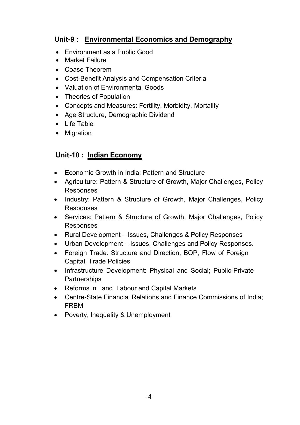 TNSET Syllabus - Economics - Page 4